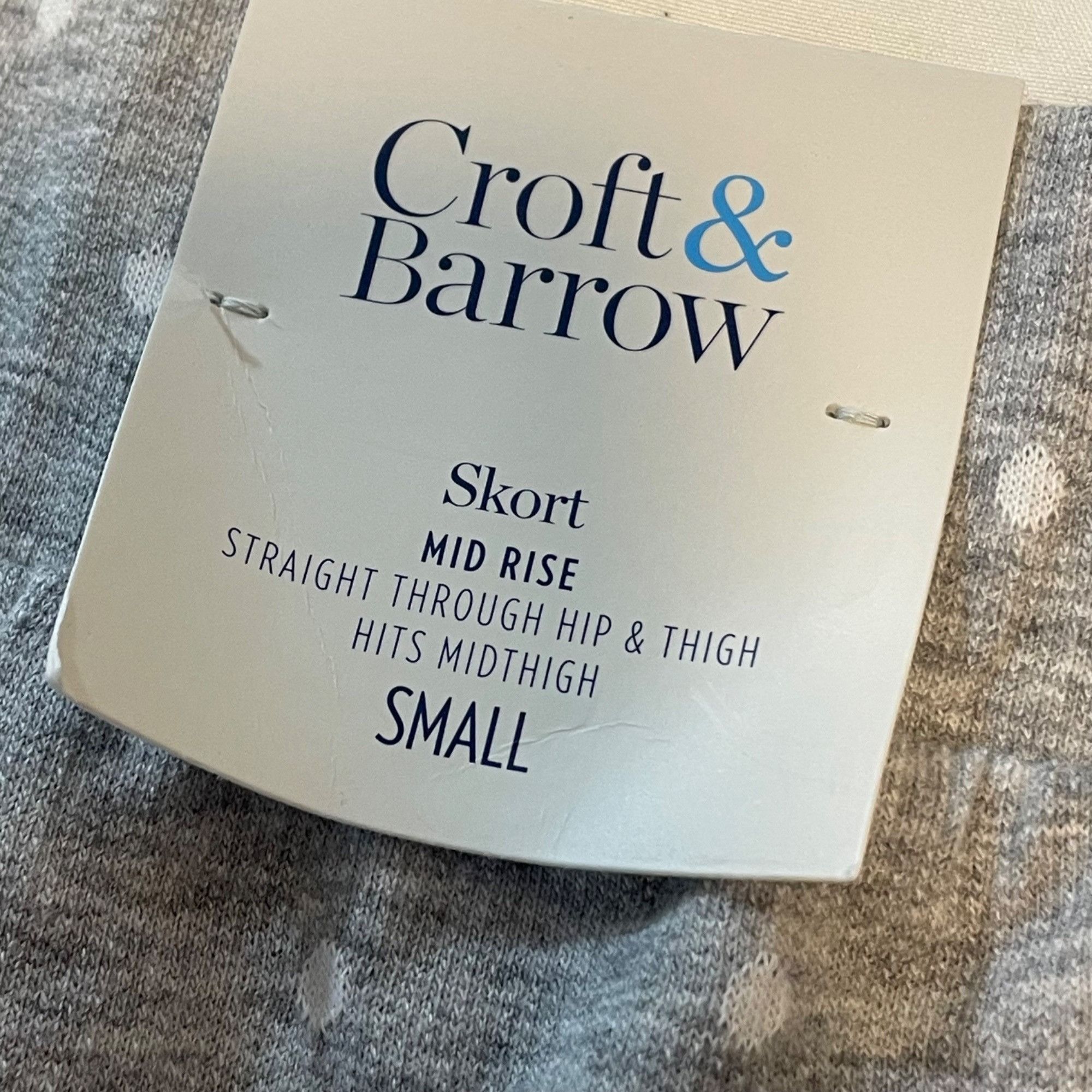 Croft & Barrow Croft & Barrow Womens Gray Polka Dot Extra Soft Skort - Easy Size 28" / US 6 / IT 42 - 10 Thumbnail
