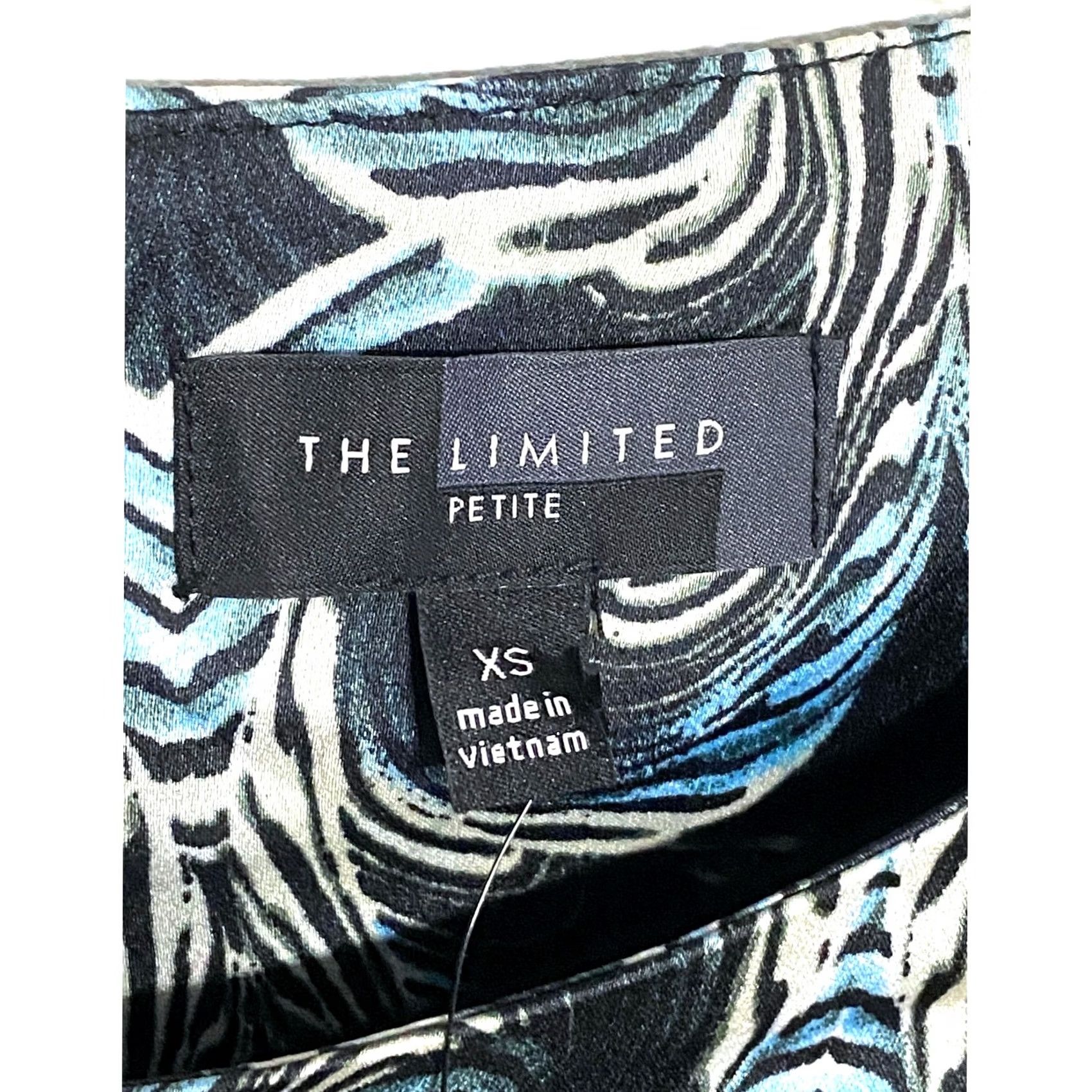 Vintage VINTAGE The Limited Dress XSP XS Petite Blue Retro Artsy Geometric Hippie Bell Sleeve Zipper NWT Size XS / US 0-2 / IT 36-38 - 5 Thumbnail