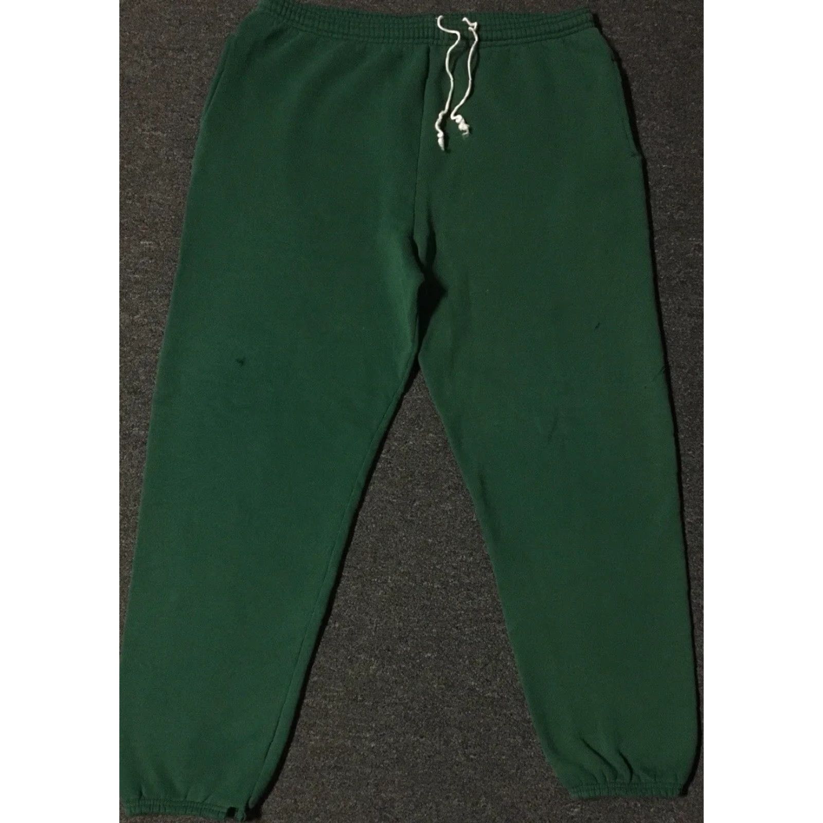 Hanes VINTAGE Hanes Sweatpants L Green 90s 80s Distressed Grunge Track PE Gym Skate Surf PFU Men's Pants Activewear Size US 33 - 2 Thumbnail