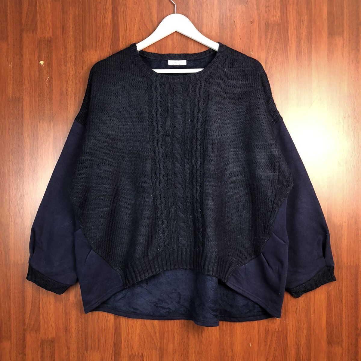 Homespun Knitwear × Japanese Brand Lupilien Dark Blue Knitwear #7549 Size L / US 10 / IT 46 - 1 Thumbnail