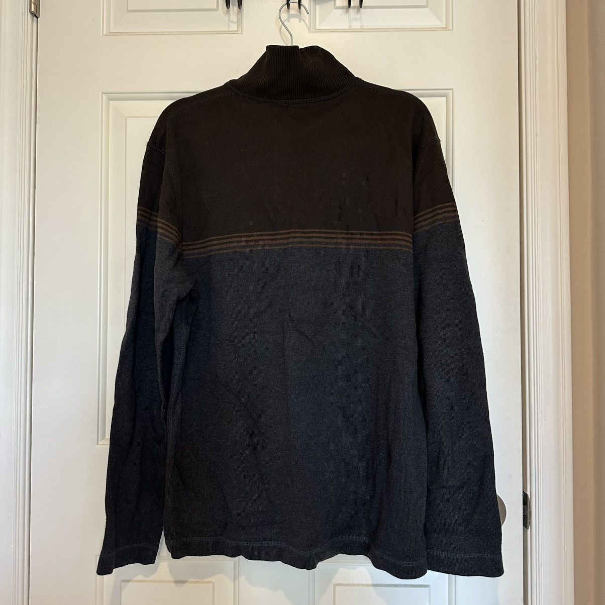 Banana Republic Banana Republic Quarter Zip Pullover Sweater, Brown Gray Size US L / EU 52-54 / 3 - 3 Thumbnail
