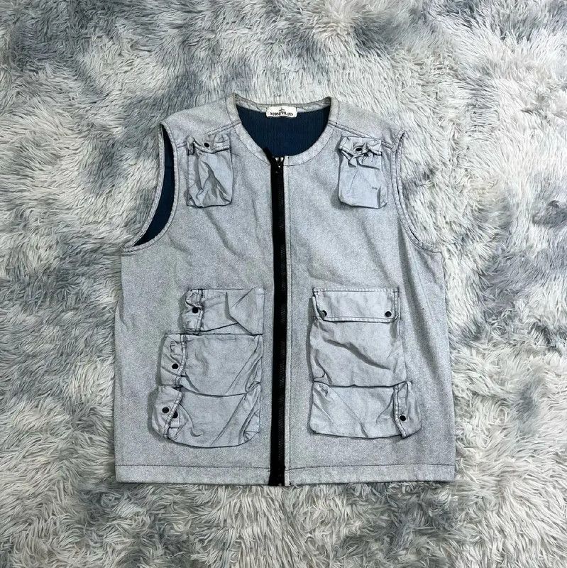 Stone Island Stone Island Light Blue Men's Casual Vest 0089 Size US XL / EU 56 / 4 - 1 Thumbnail