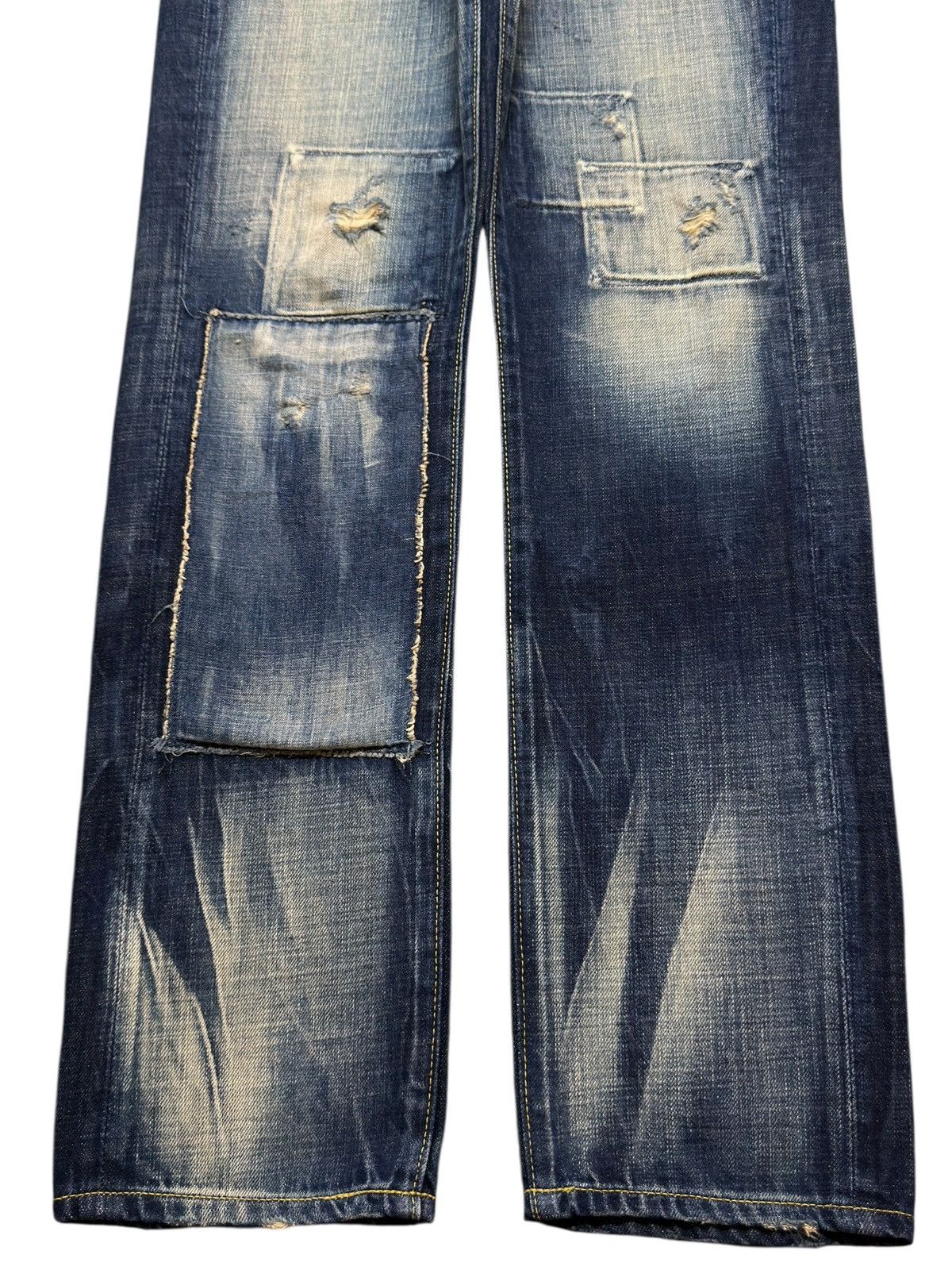 If Six Was Nine Vintage 90s Japanese Brand Blue Faded Wash Patches Style Size US 31 - 7 Thumbnail