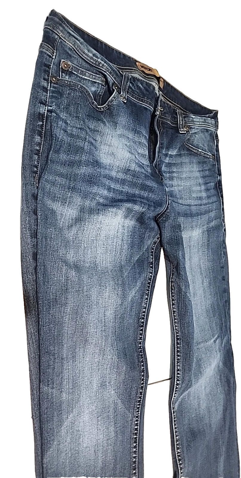Seven 7 Seven7 Men’s Blue Jeans Straight Denim Actual 36Wx29L S72B Size US 36 / EU 52 - 2 Thumbnail