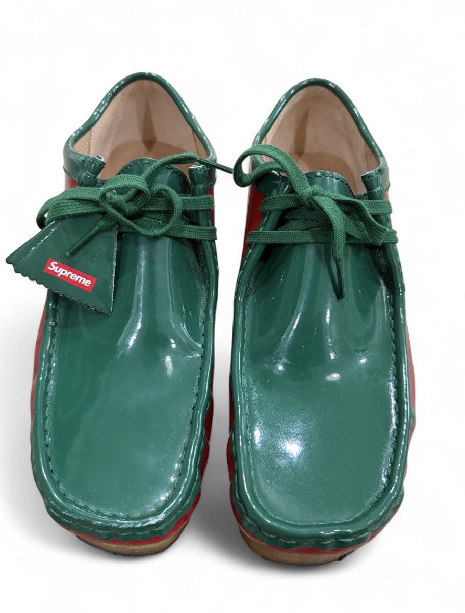 Supreme × Clarks patent leather wallabee Clarks × Supreme Supreme x Clarks Patent Leather Wallabee | Grailed