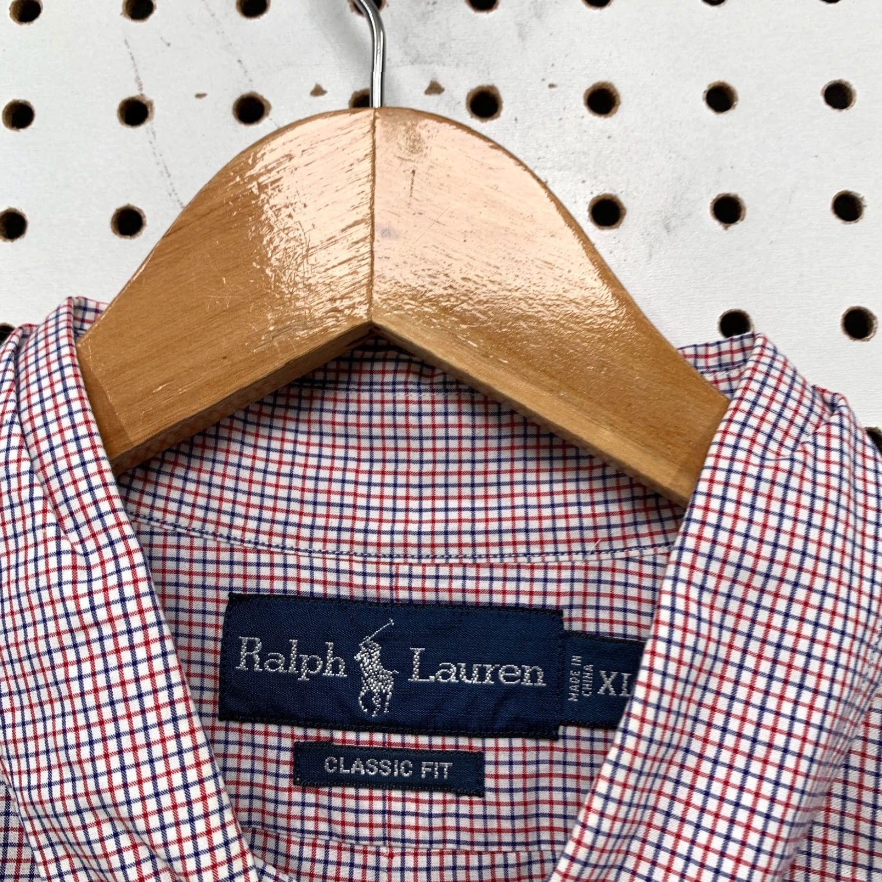 Ralph Lauren Ralph Lauren Button Shirt Mens XL Red White Check Classic Fit Long Sleeve Shirt Size US XL / EU 56 / 4 - 6 Thumbnail