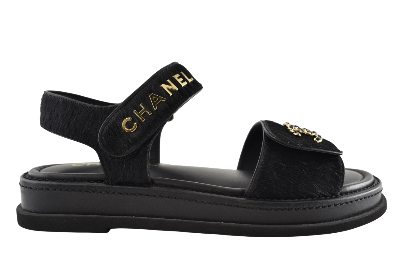 Chanel Chanel 24B CC Logo Mule Slide Strap Flat Teva Dad Sandal 36 Size US 6 / IT 36 - 1 Thumbnail