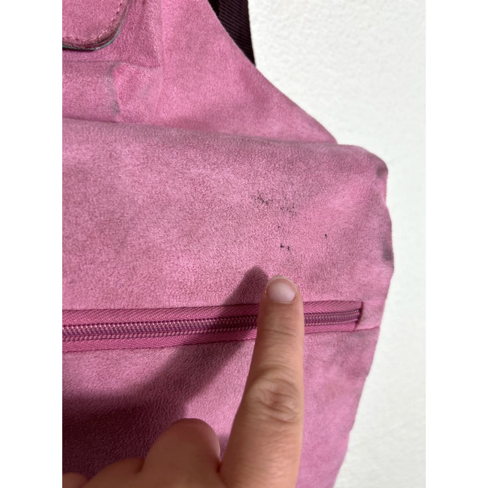 Vintage Travelon Pink Suede Crossbody Purse Bag Organizer Travel Hands Up Womens Small Size ONE SIZE - 6 Thumbnail