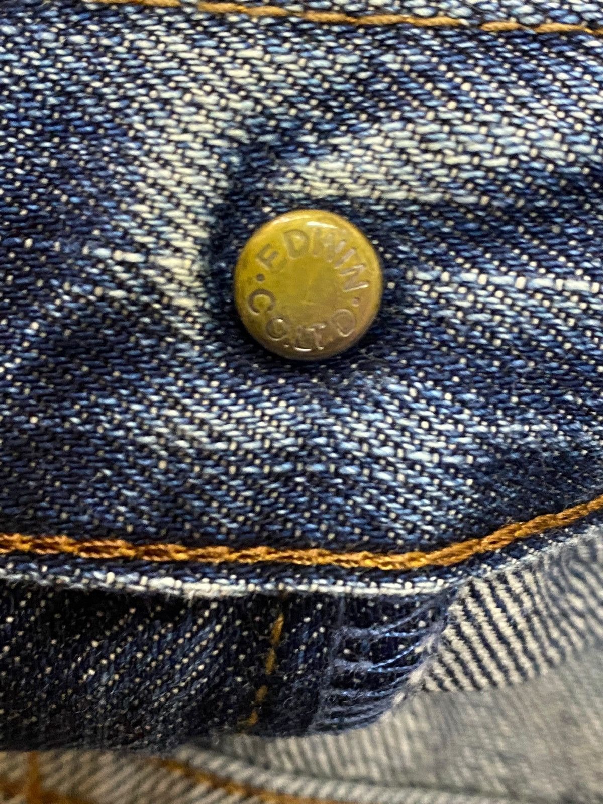 Edwin Vintage Japanese Edwin 403 Blue Wash Distressed Loose Jeans Size US 34 / EU 50 - 11 Thumbnail