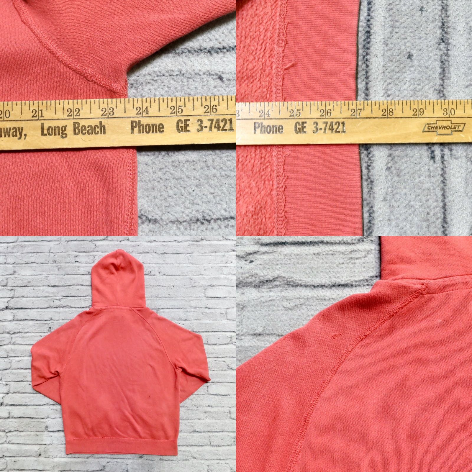 Polo Ralph Lauren VINTAGE Polo Ralph Lauren Hoodie Sweatshirt Distressed Size L Red Mens Size US L / EU 52-54 / 3 - 9 Thumbnail