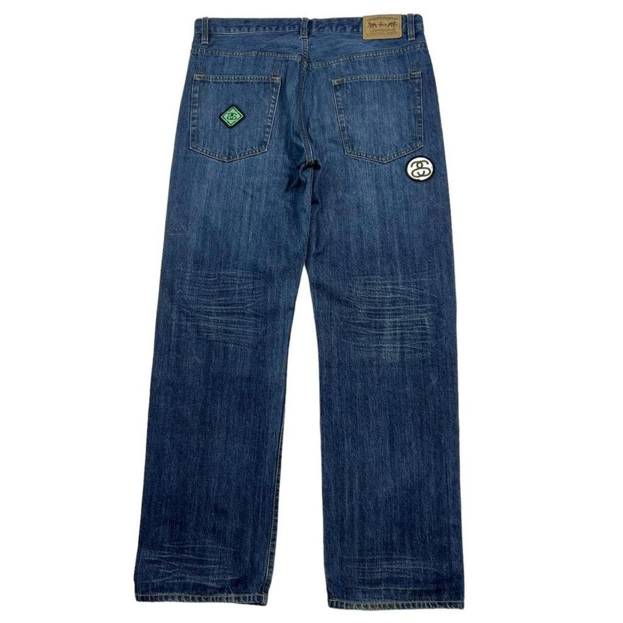 Stussy Vintage 2000s Stussy Patch Denim Jeans - Waist: 36” Size US 36 / EU 52 - 2 Thumbnail