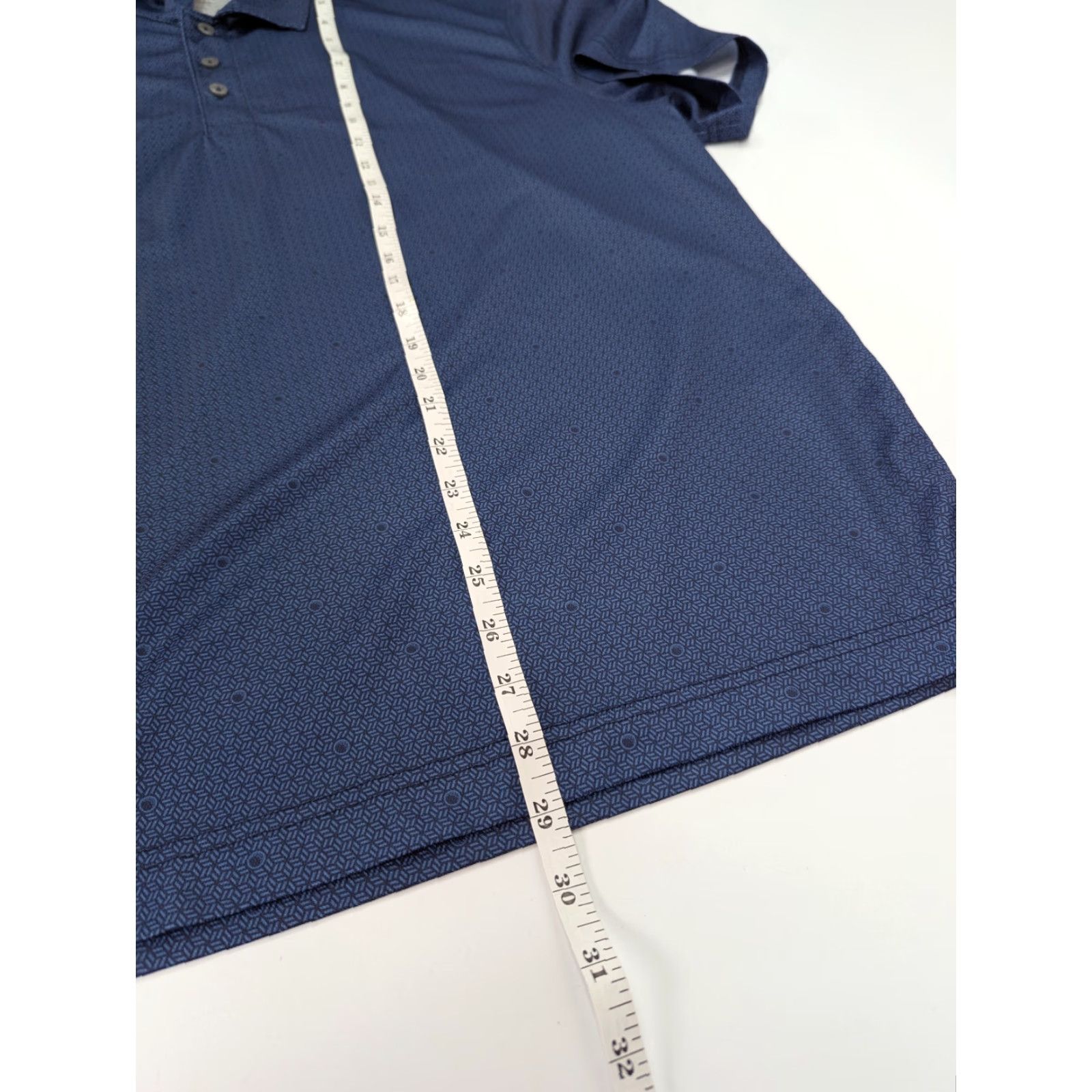 Vintage Etonic Golf Polo Performance Men's XL Blue Geometric Dot Pattern Stretch Wicking Size US XL / EU 56 / 4 - 4 Thumbnail