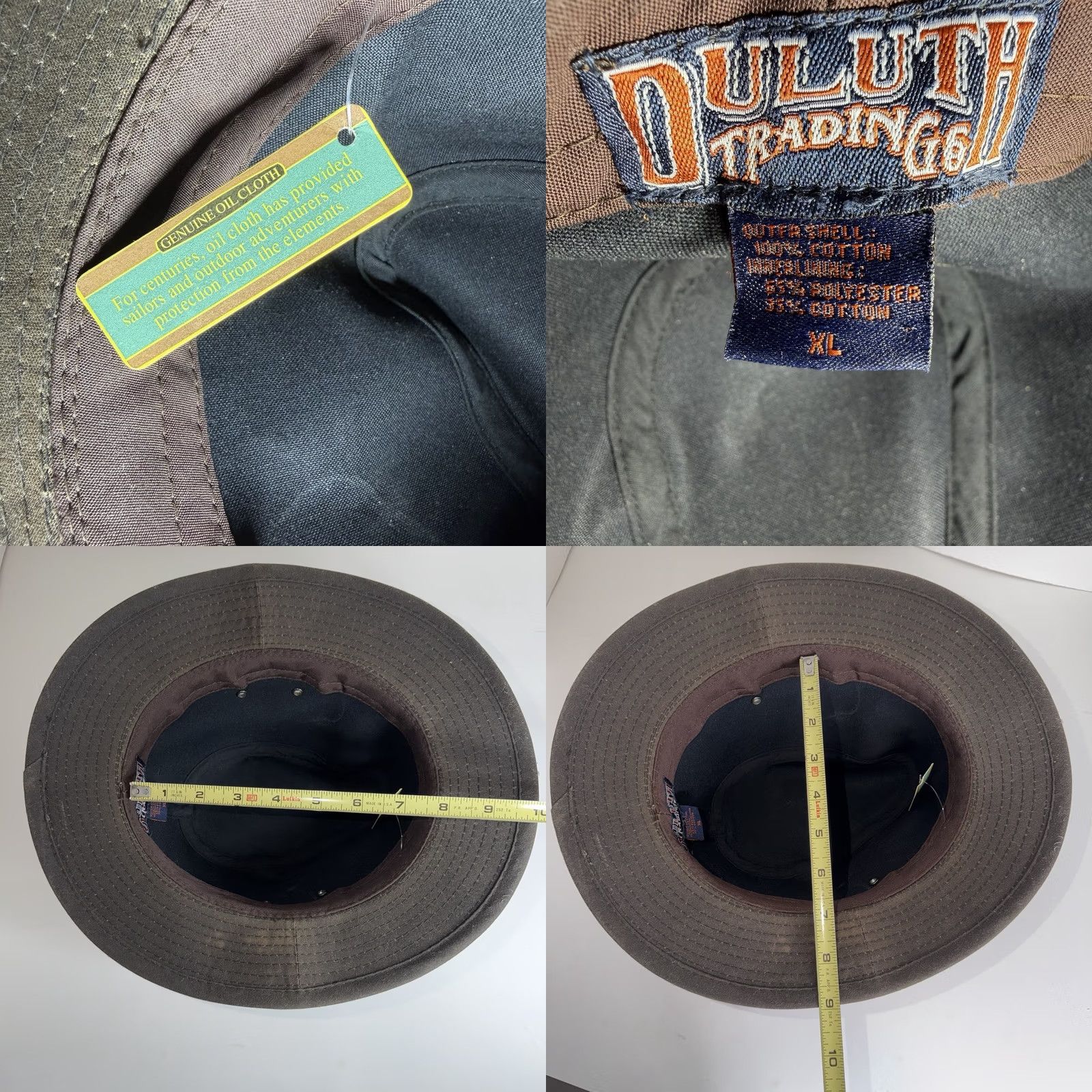 Duluth Trading Company Duluth Trading Bucket Hat Mens Size XL Brown Vented Oil Cloth Hiking Outdoor New Size ONE SIZE - 8 Thumbnail