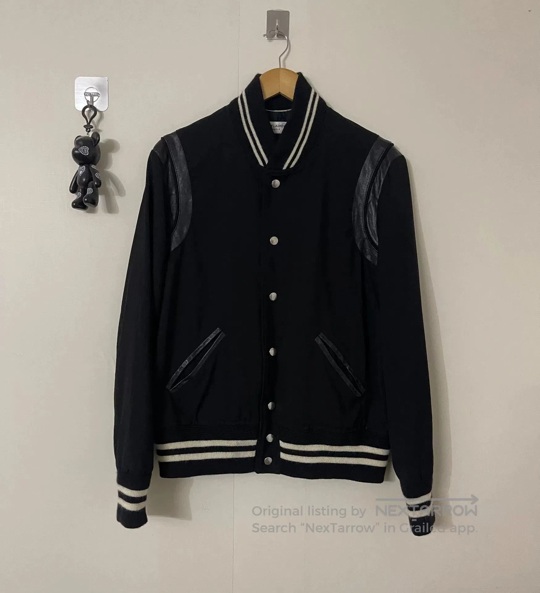 Saint Laurent Paris saint laurent baseball jacket in navy blue. Size US L / EU 52-54 / 3 - 1 Thumbnail