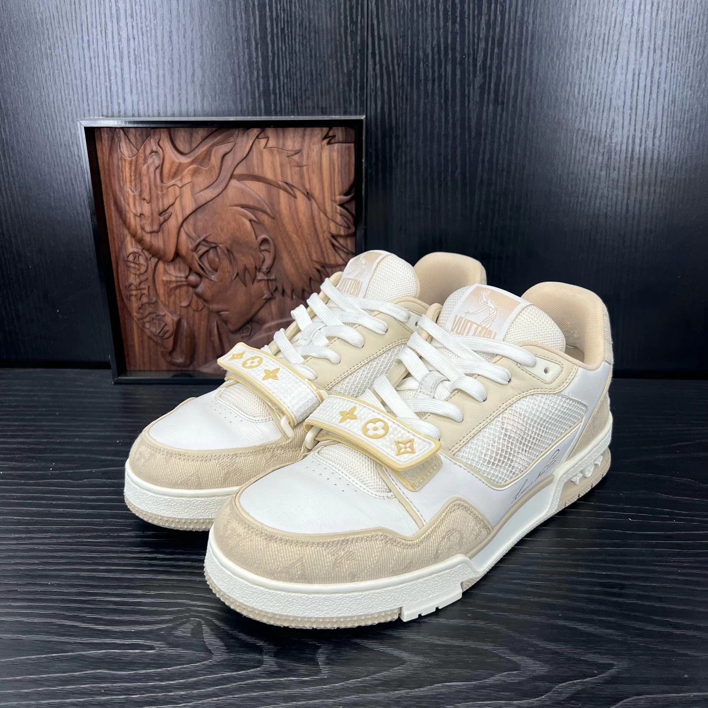 Louis Vuitton LV Trainer Cream White Velcro Strap US7/EUR41 Mint Size US 7 / EU 40 - 1 Thumbnail