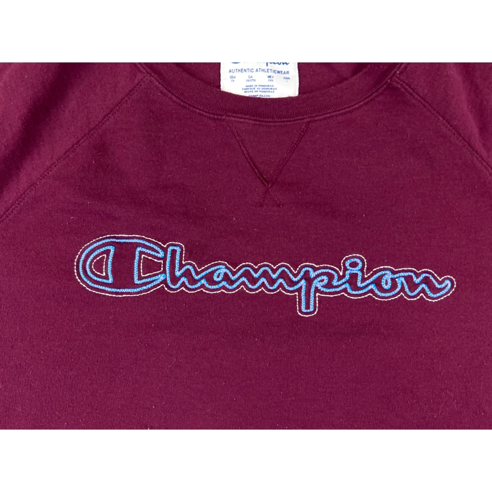 Champion Champion Womens Sweater Red Long Sleeve Crew Neck Jersey Fabric 2XL XXL READ Size XXL / US 16-18 / IT 52-54 - 6 Thumbnail