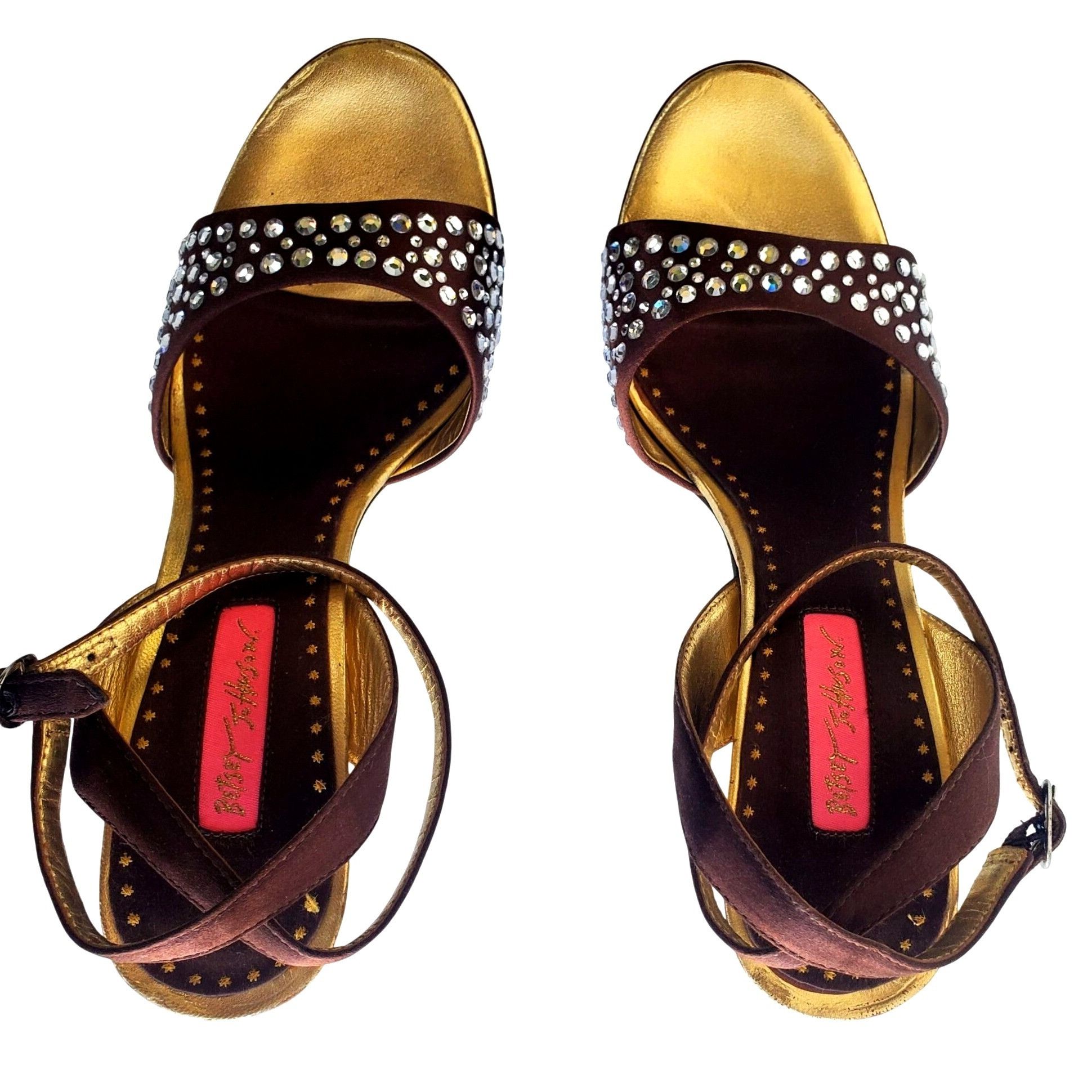 Betsey Johnson Betsey Johnson Cristie Platform Heels 7 Strappy Rhinestone B Size US 7 / IT 37 - 6 Thumbnail