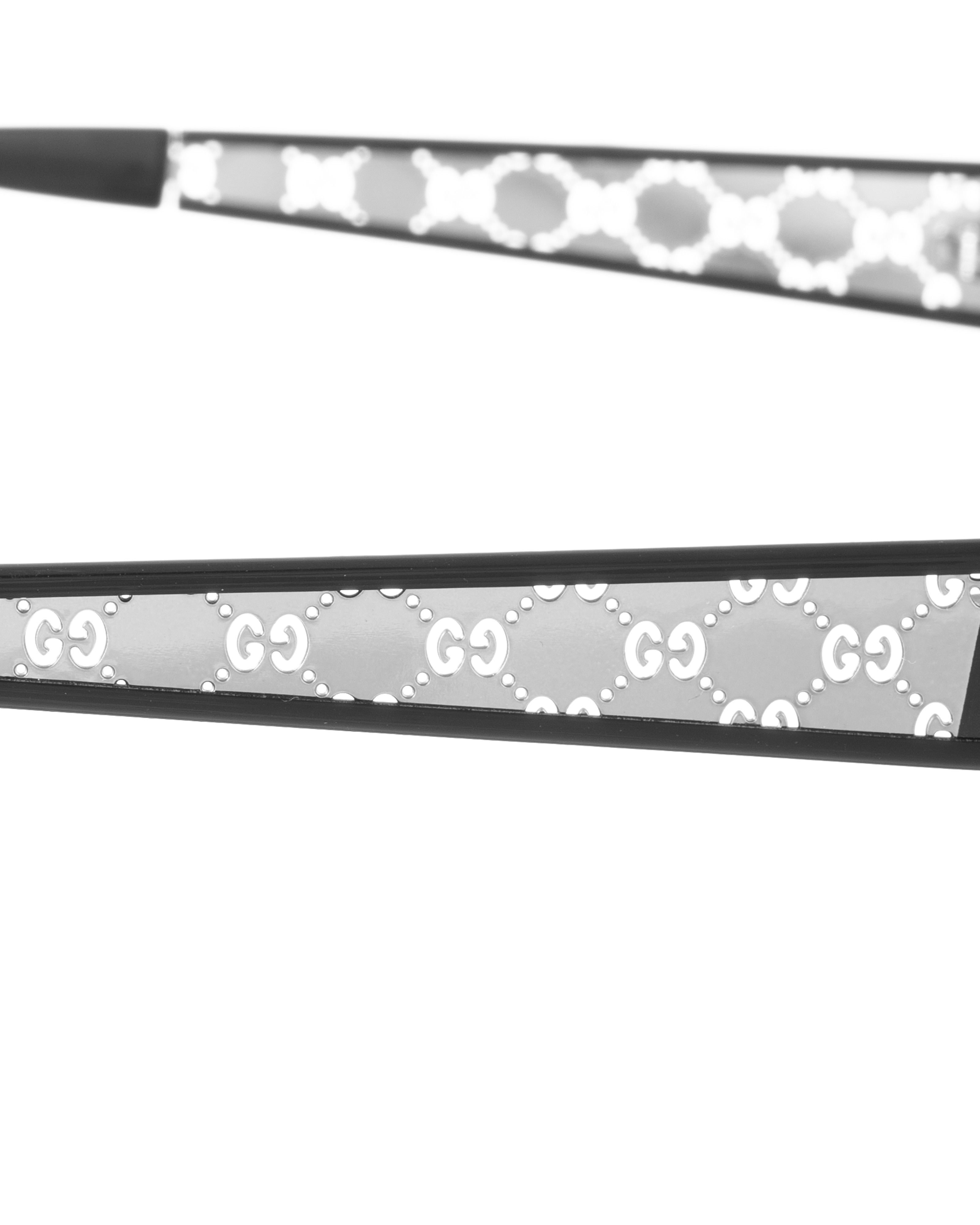 Gucci Gucci 00s Black Silver Monogram Glasses Size ONE SIZE - 1 Thumbnail