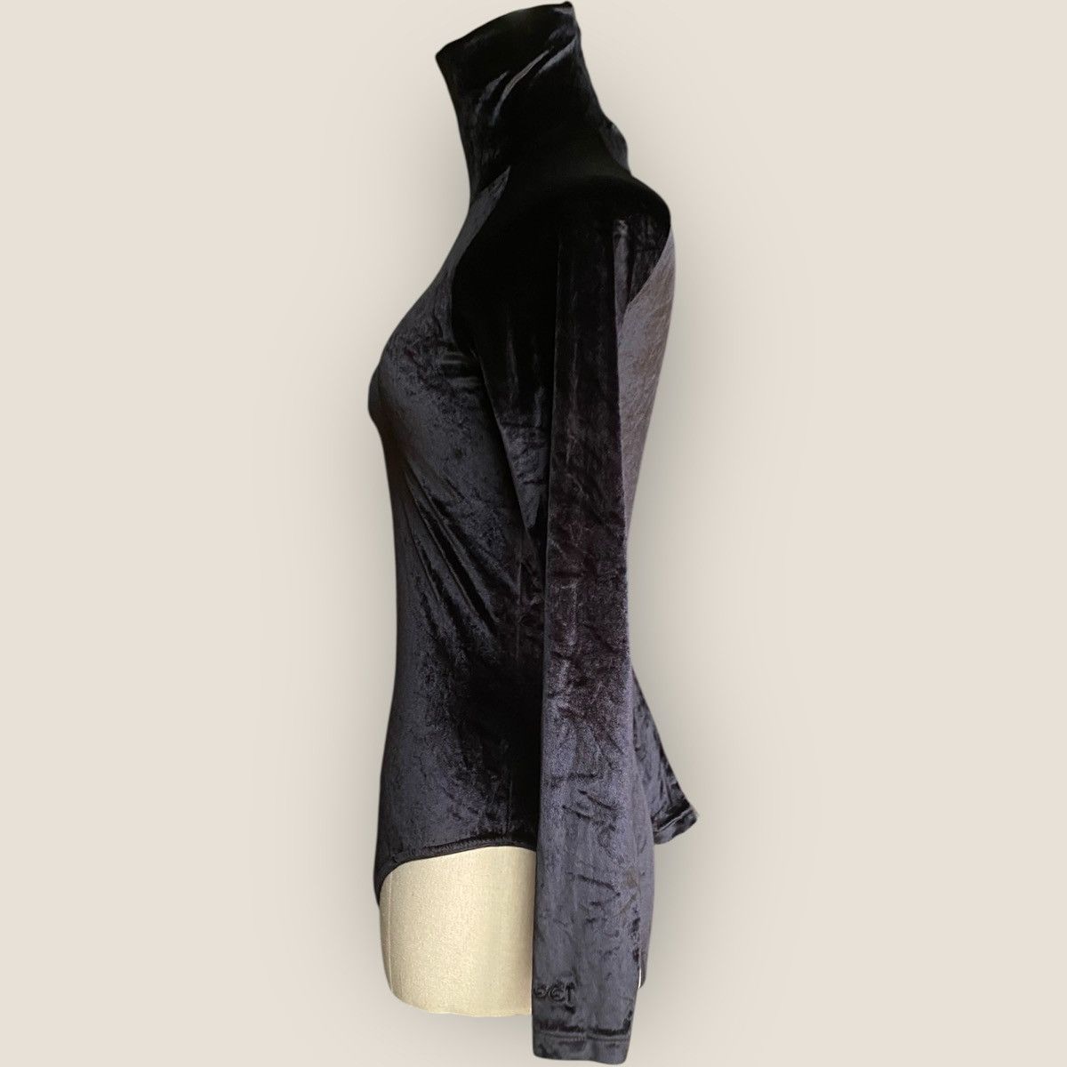 Gucci Vintage 1994 Tom Ford Era Stretch Velvet Bodysuit Size M / US 6-8 / IT 42-44 - 3 Thumbnail
