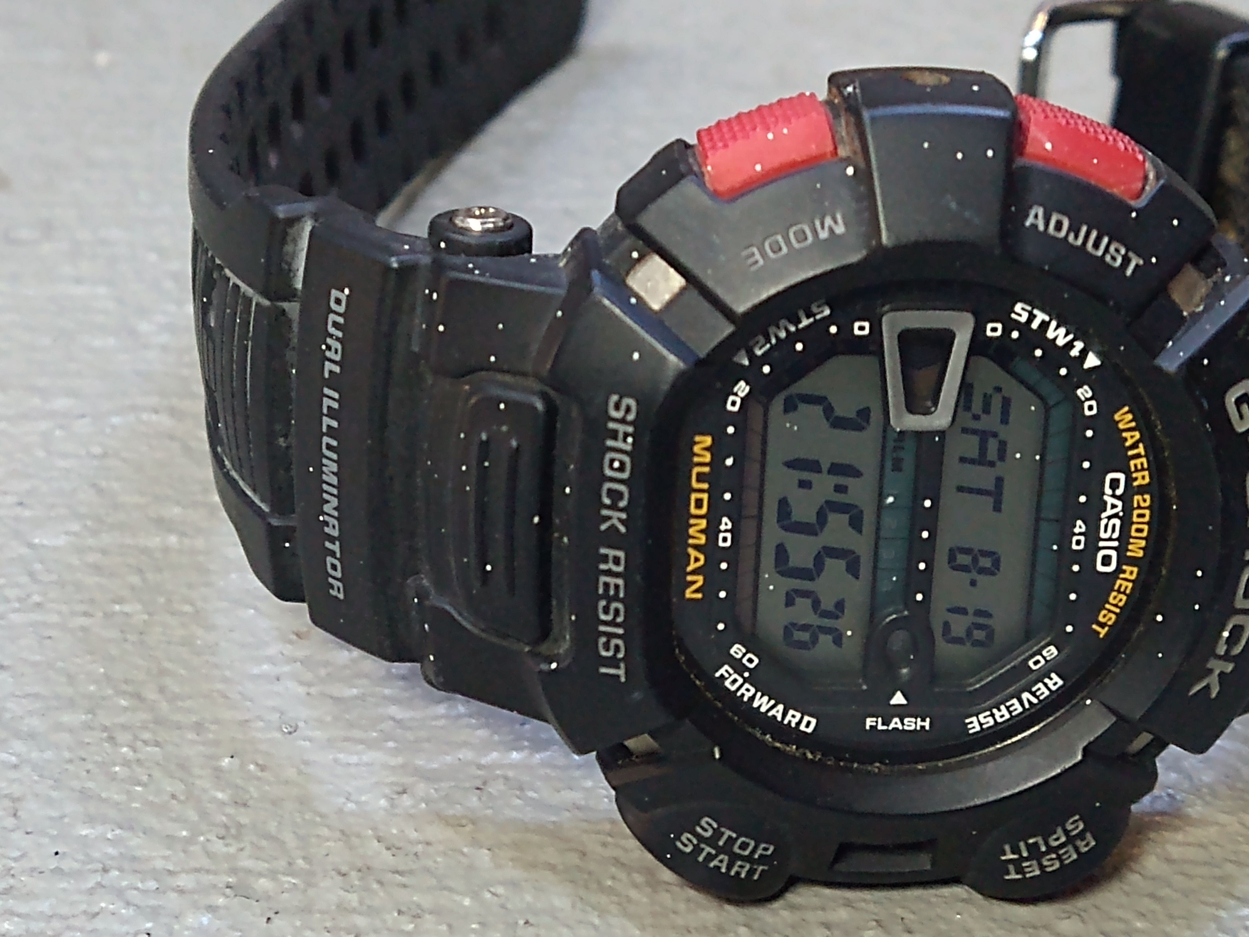 Casio × G Shock Casio G-Shock Mudman G-90001V Black Red Wristwatch Rubber Size ONE SIZE - 2 Thumbnail