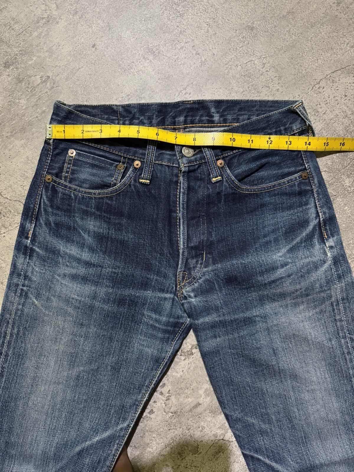 The Real McCoy's Joe McCoy Lot.906 Denim Selvedge distressed jeans Size US 28 / EU 44 - 12 Thumbnail