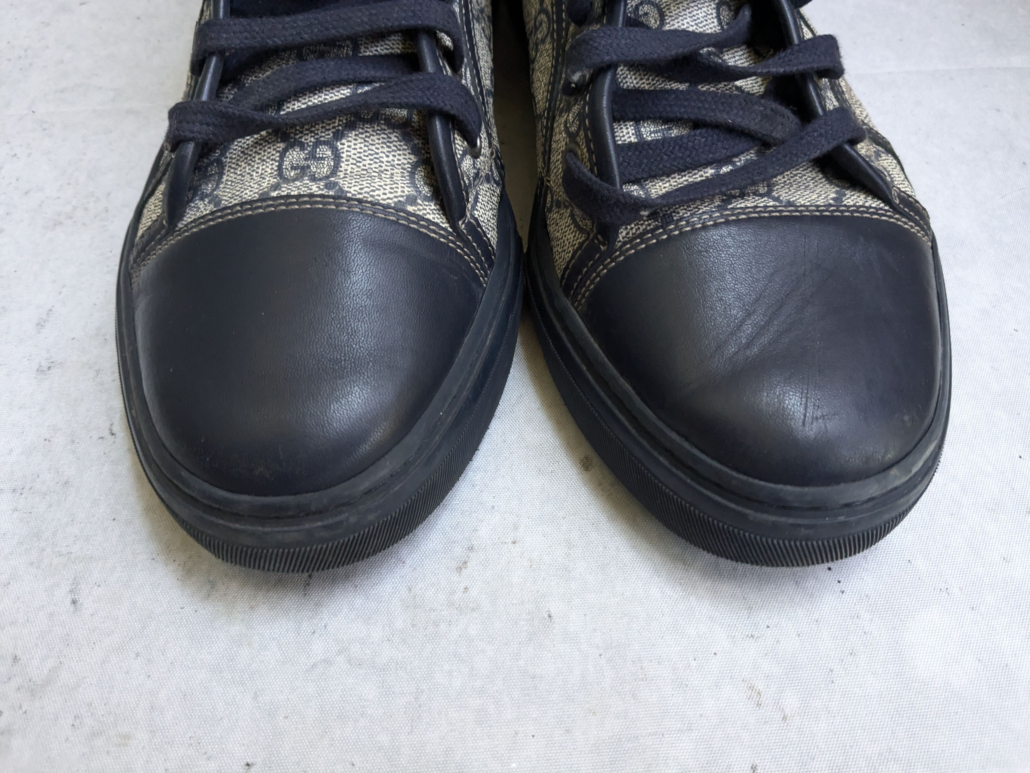 Gucci Gucci Monogram Sneakers Navy Blue 9.5 High Tops Size US 9.5 / EU 42-43 - 3 Thumbnail