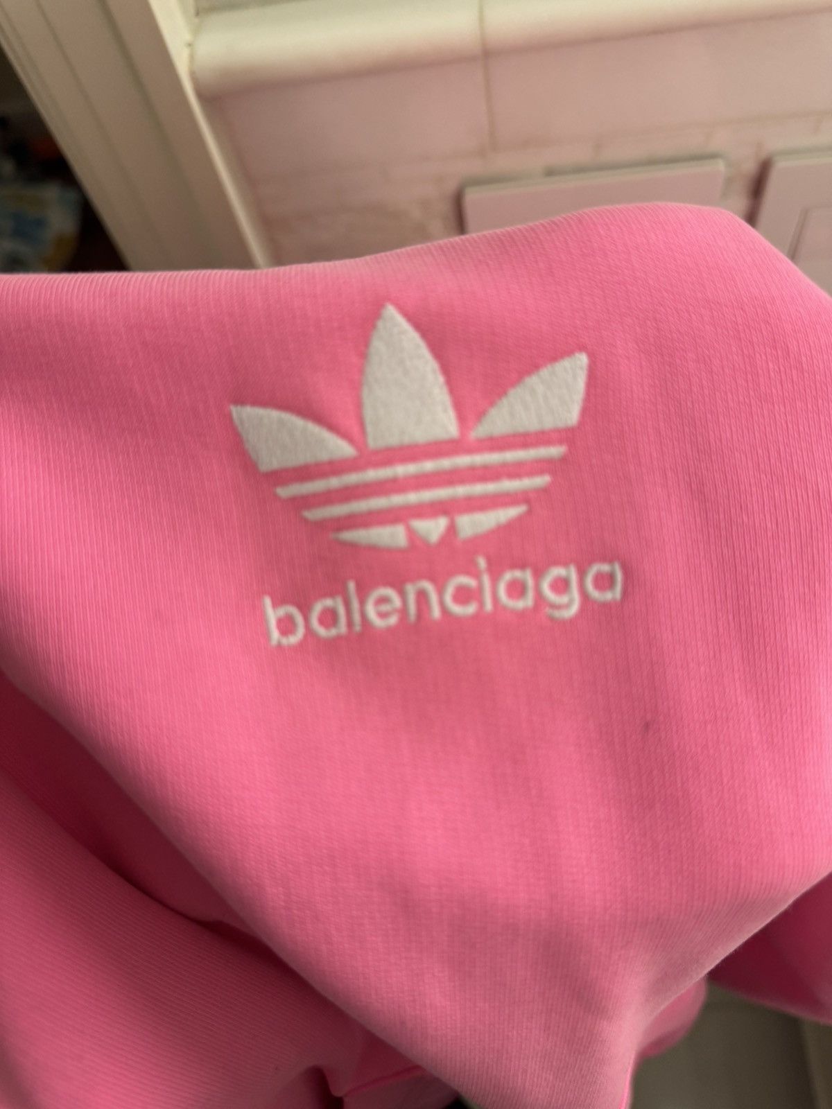 Balenciaga Balenciaga Pink Adidas Hoodie Size US L / EU 52-54 / 3 - 6 Thumbnail