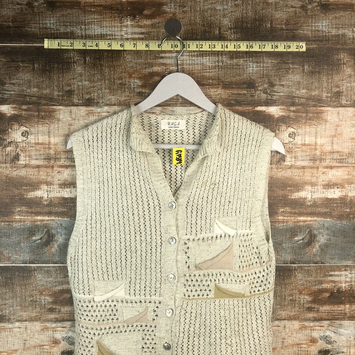 Homespun Knitwear × Japanese Brand Unga Grey Vest Knitwear #A1334 Size US S / EU 44-46 / 1 - 2 Thumbnail