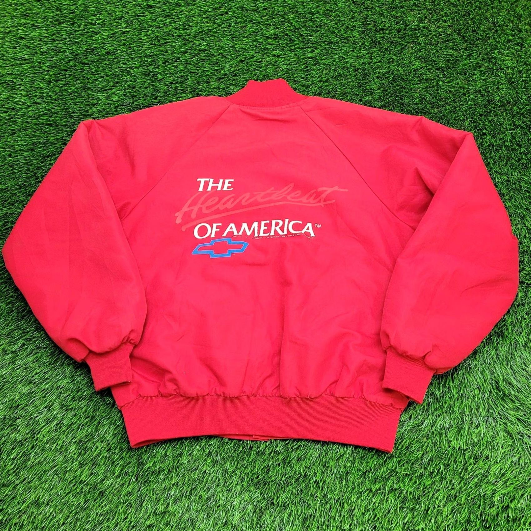 Vintage VINTAGE Chevy Truck Jacket XL Red 1980s 80s Bomber Jacket Men XL Long Sleeve Jacket Red (Note: Limited Edition, Vintage) Size US XL / EU 56 / 4 - 2 Thumbnail