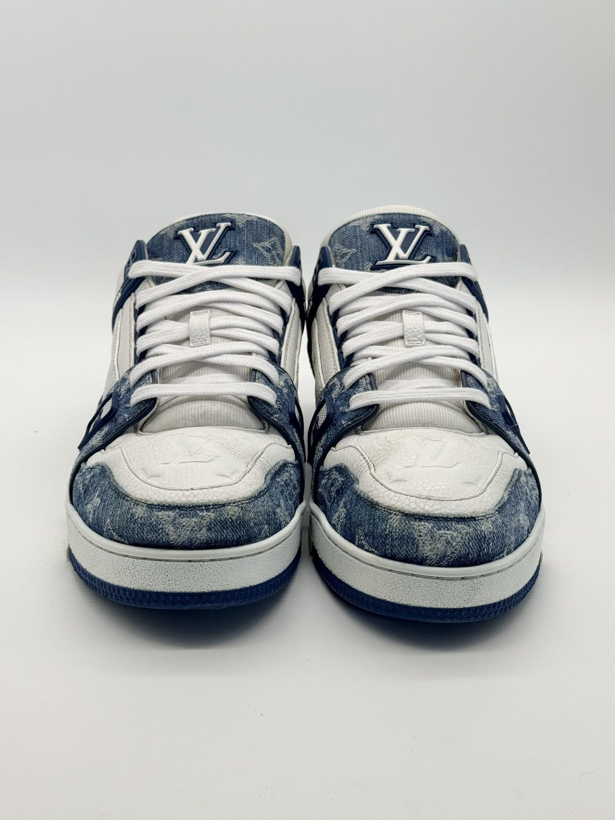 Louis Vuitton Size 11 - Louis Vuitton Denim Trainer Blue Size US 11 / EU 44 - 4 Thumbnail