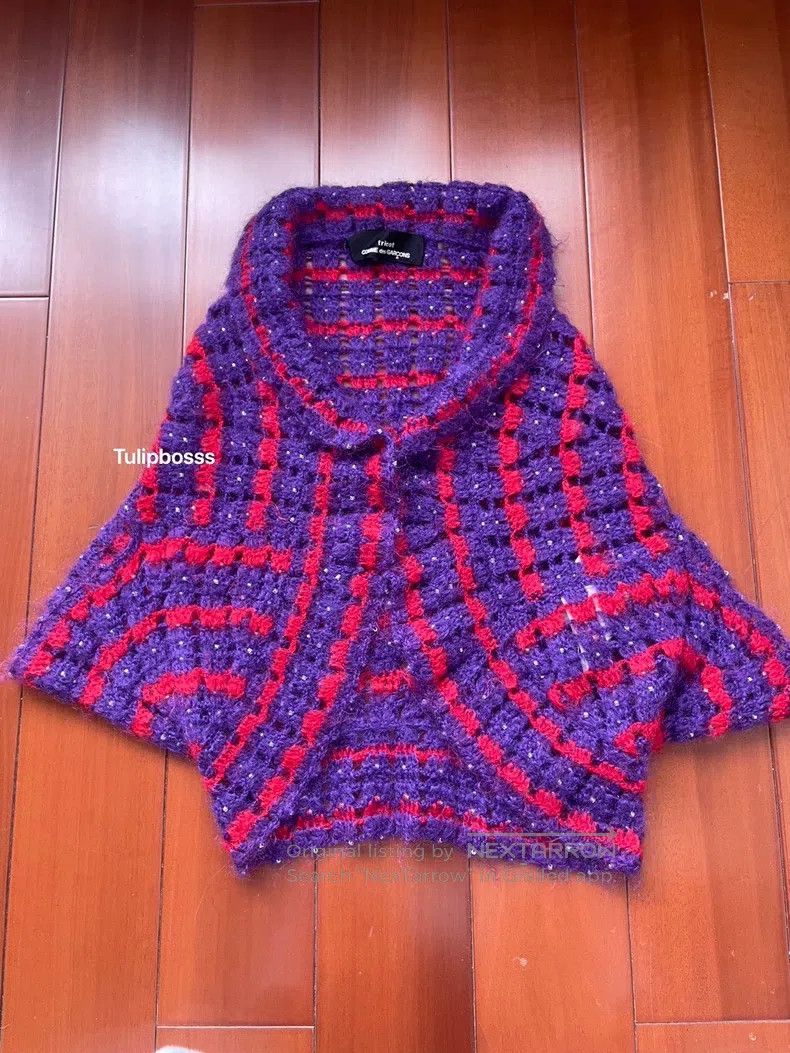 Comme des Garcons Comme Des Garcons Contrast color beaded knit jacket Size S / US 4 / IT 40 - 2 Thumbnail