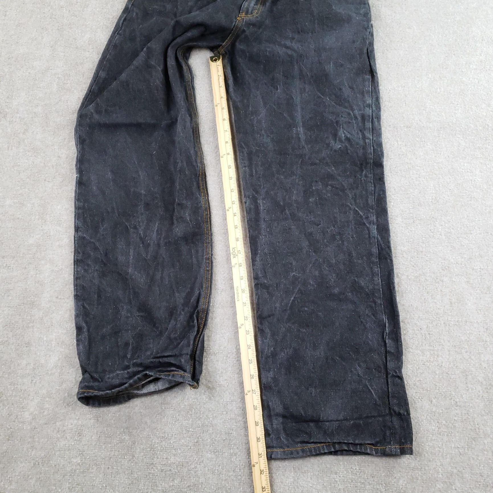 Rocawear VINTAGE Rocawear Jeans Mens 34 Waist 34x31 Black Denim Baggy Straight 90s Streetwear Mens Boys? Size US 34 / EU 50 - 2 Thumbnail
