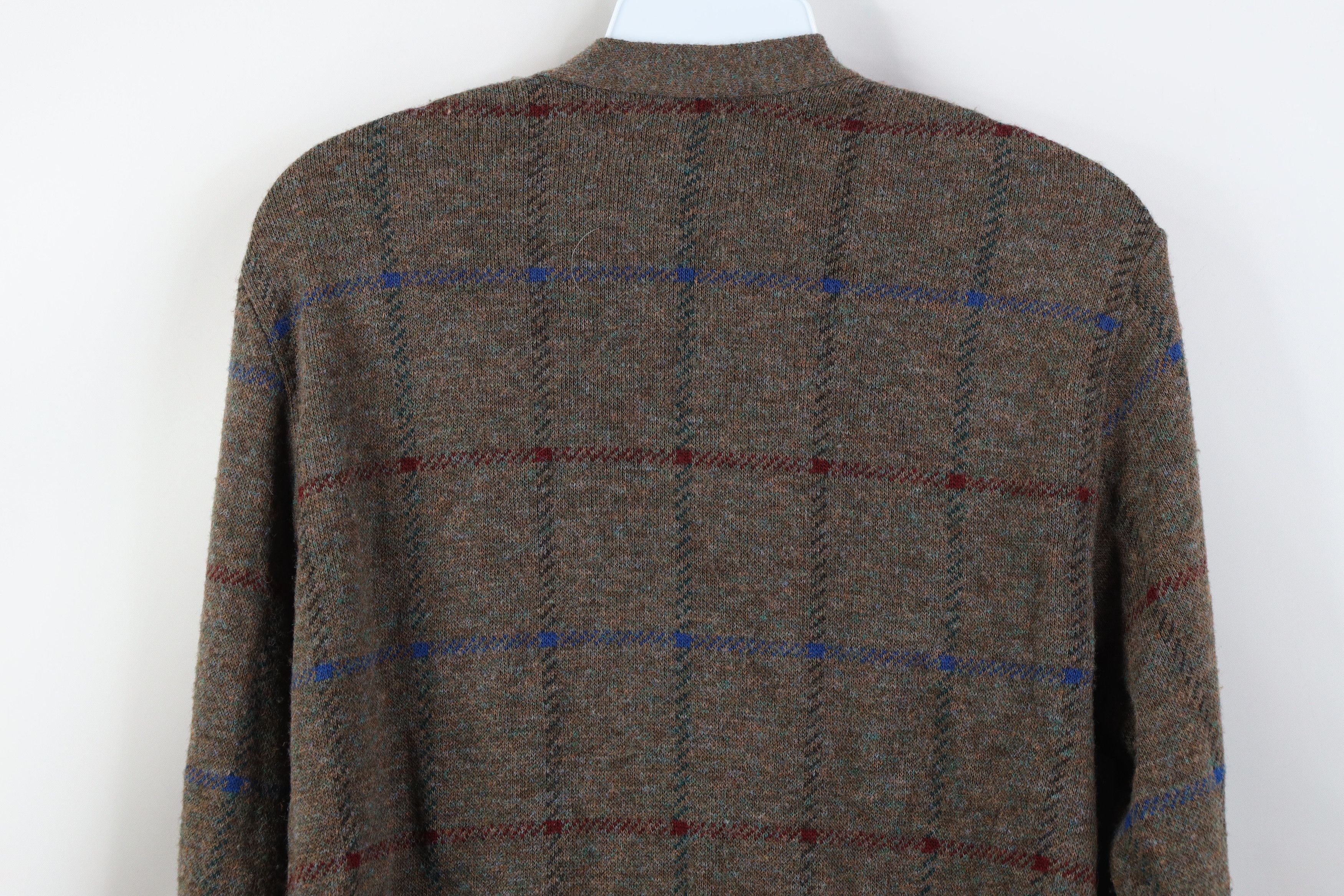 Vintage Vintage 70s Streetwear Knit Cardigan Sweater Plaid USA Size US M / EU 48-50 / 2 - 10 Thumbnail