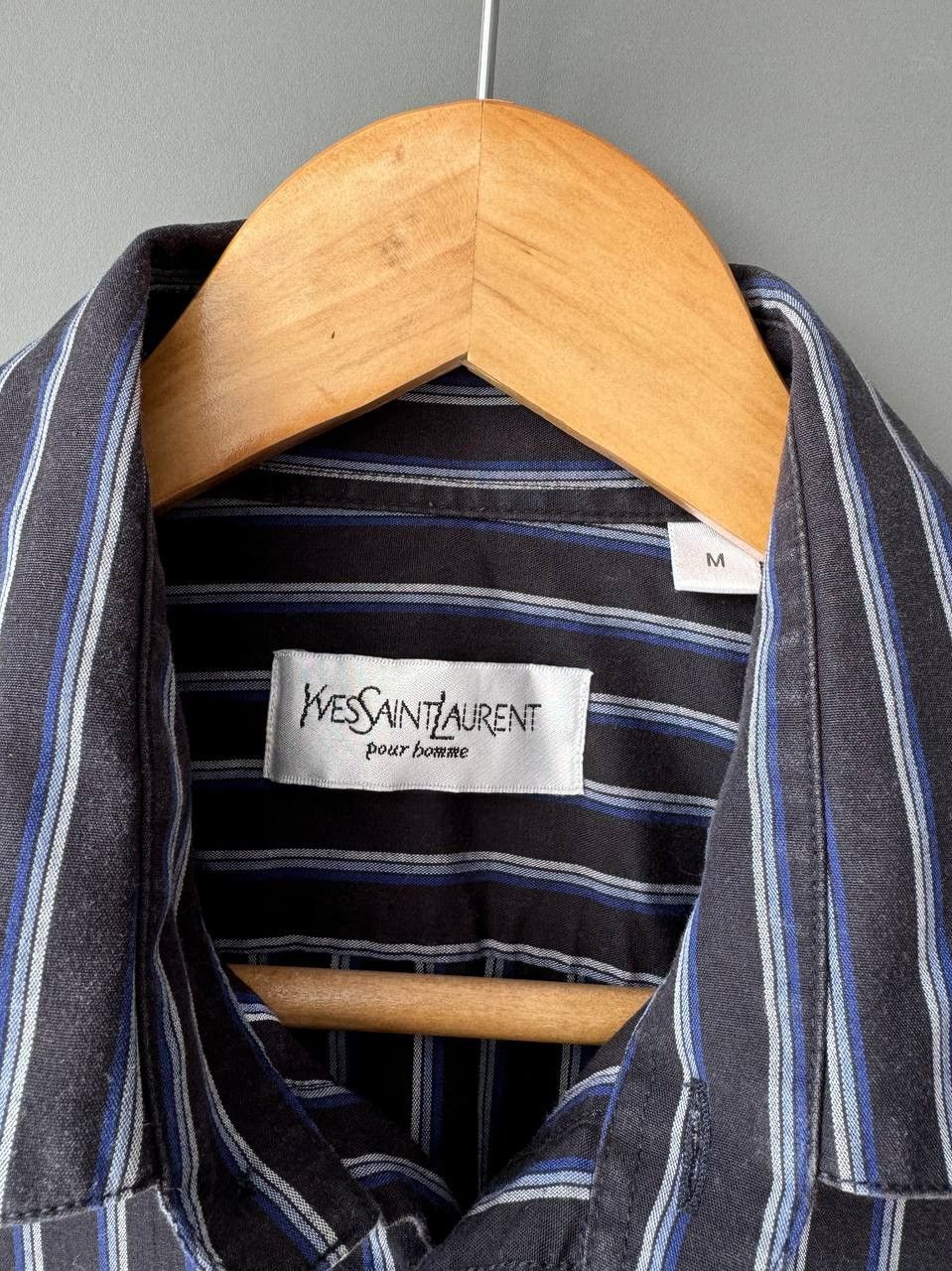 Vintage Yves Saint Laurent YSL Logo Striped Shirt Size US M / EU 48-50 / 2 - 4 Thumbnail