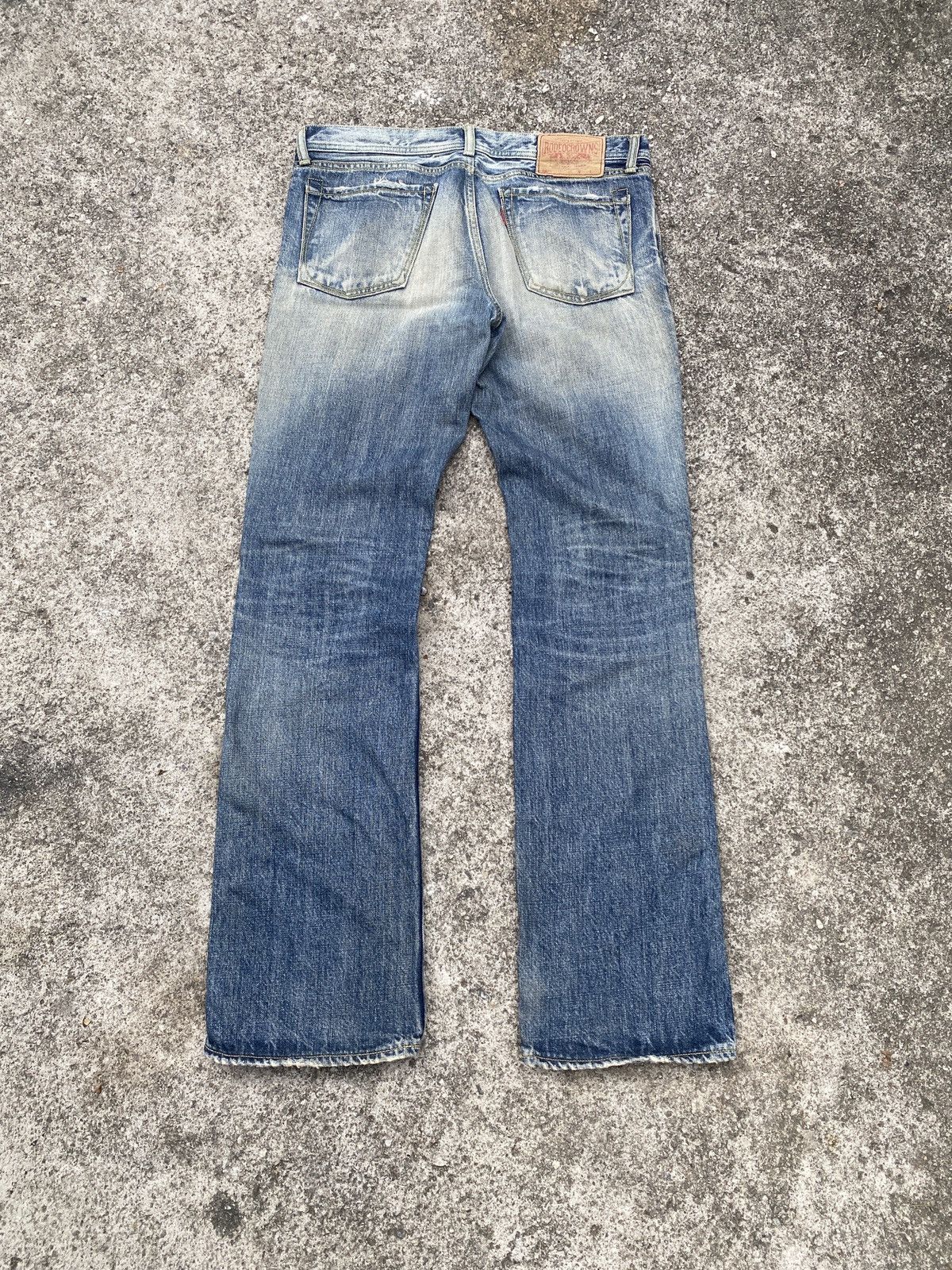 Japanese Brand Rodeo Crown Japan Faded Distressed Denim Size US 31 - 2 Thumbnail