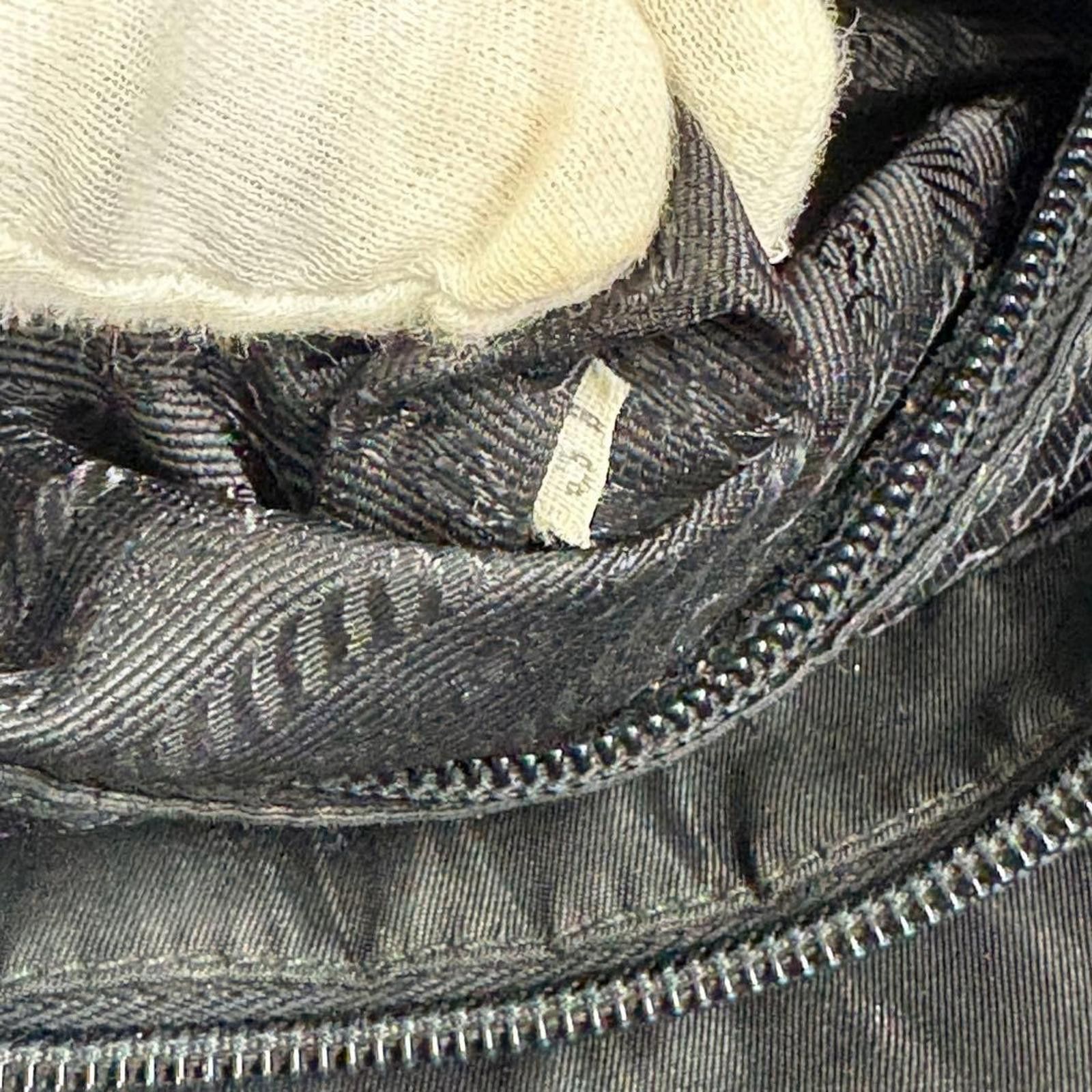 Prada Prada - Black Nylon Handbag with Logo Plaque Size ONE SIZE - 9 Thumbnail