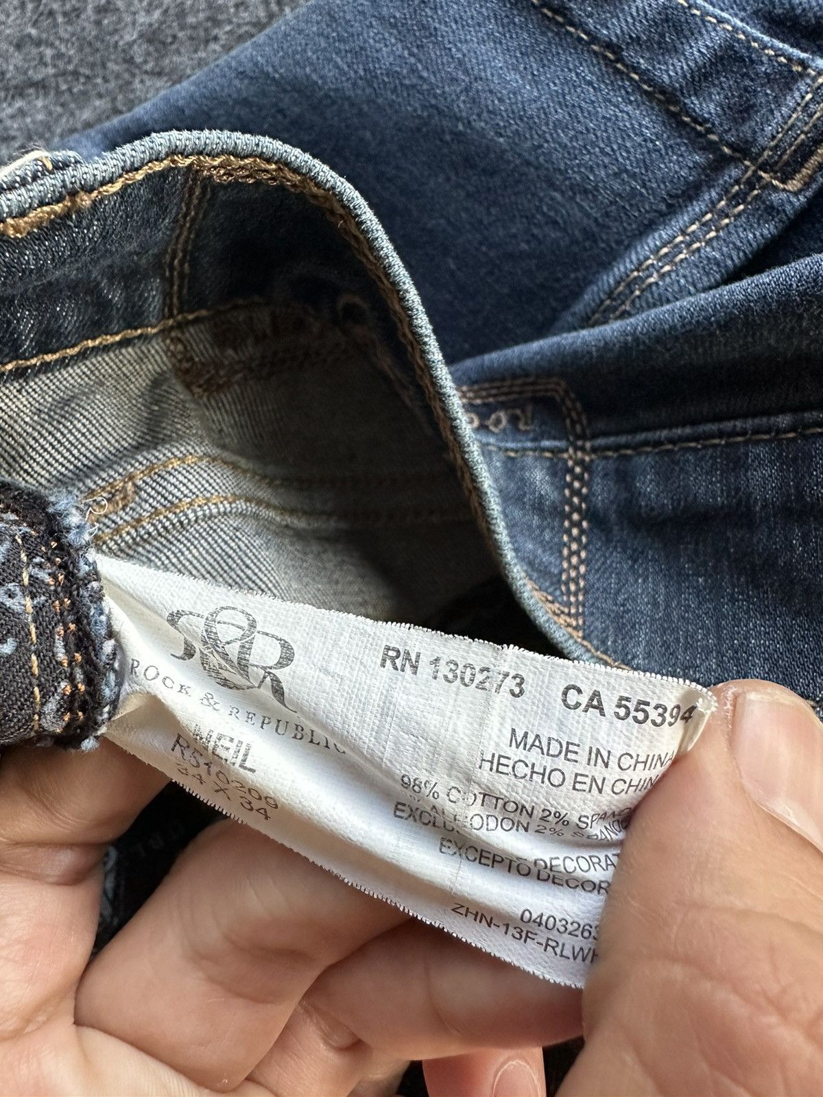 Japanese Brand × Rock & Republic Rock & Republic Stretchable Washed Denim D478 Size US 32 / EU 48 - 18 Thumbnail