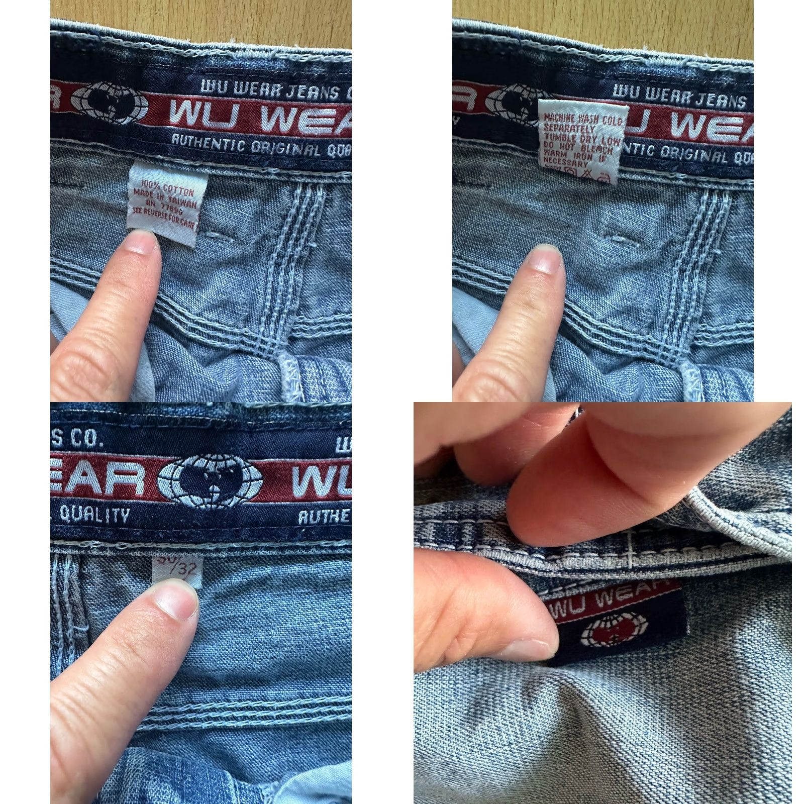 Vintage VINTAGE Wu Wear Jeans Wu Tang Hip Hop Baggy Cargo Denim 90s 30x32 Men Blue Baggy 5-Pocket Size US 30 / EU 46 - 8 Thumbnail