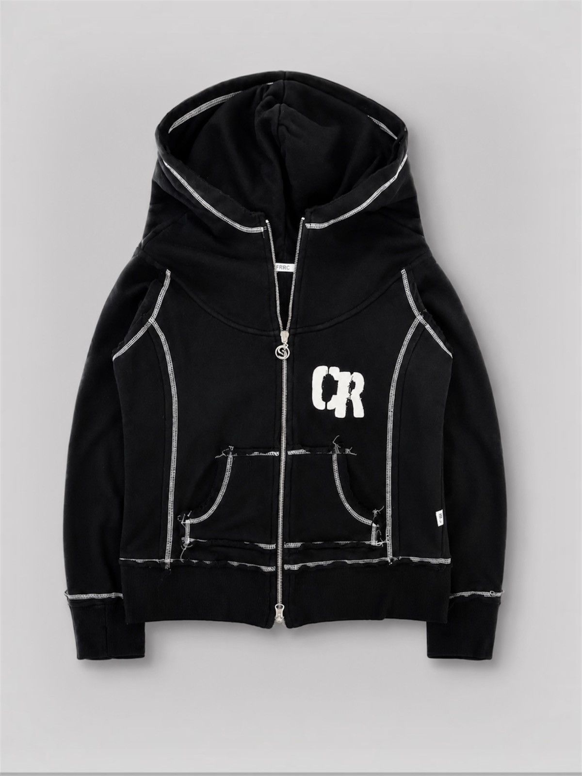 Japanese Brand Cerric Crazy Distressed Zip Up Jacket Hoodie Rock Punk Style Size M / US 6-8 / IT 42-44 - 1 Thumbnail