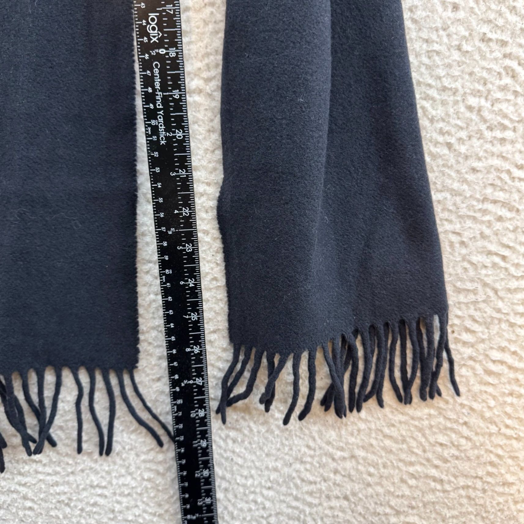 Sisley VINTAGE Sisley Scarf Wool Gray Fringe Italy WOMEN Size ONE SIZE - 3 Thumbnail