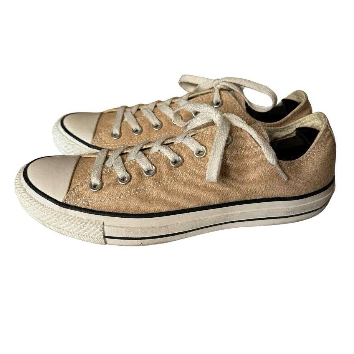 Converse Converse Chuck Taylor Beige Canvas Low Top All Star Sneakers Size US 9 / EU 42 - 4 Thumbnail