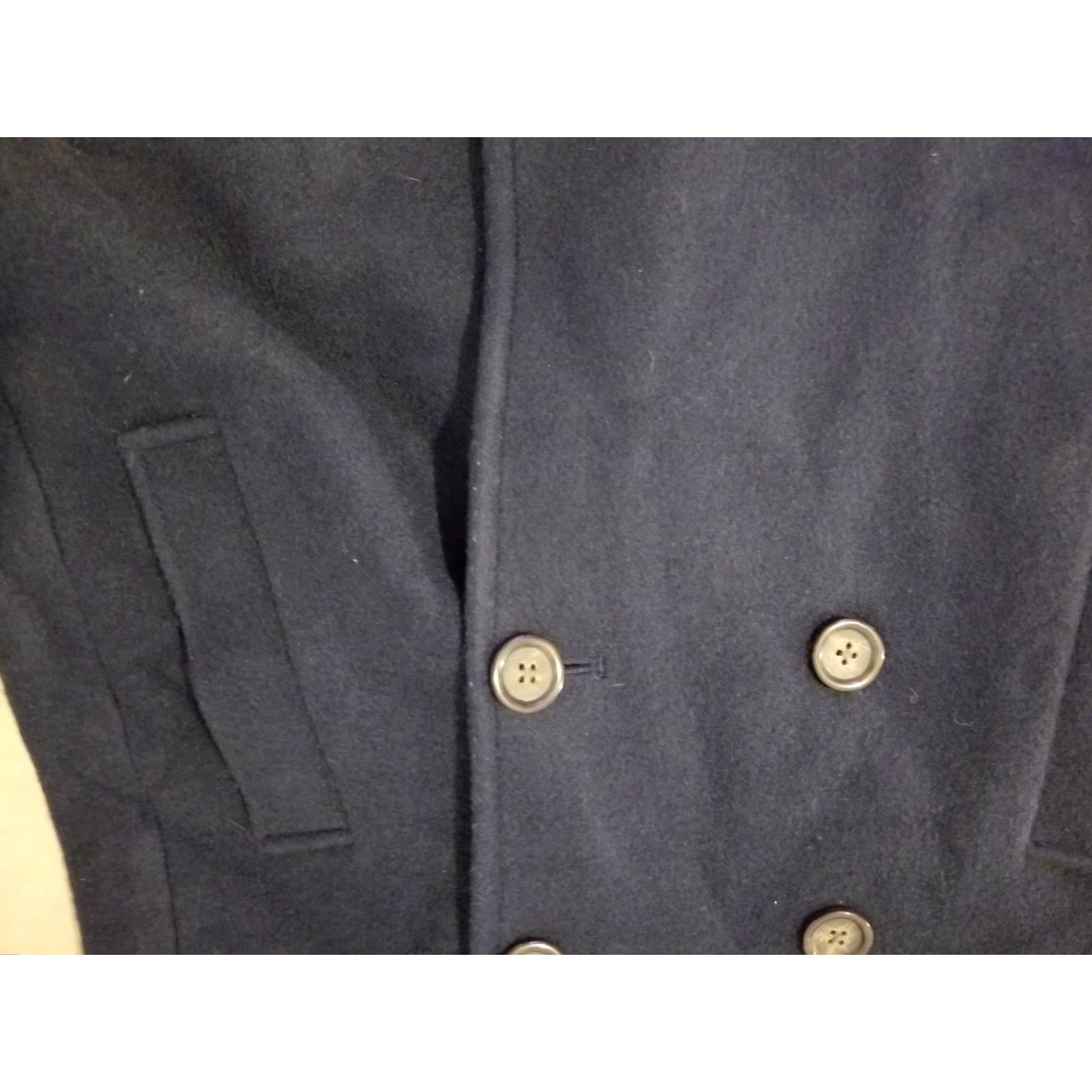 Old Navy Womens Old Navy Pea Coat Wool Coat Navy Blue M Medium Jacket Womens Size M / US 6-8 / IT 42-44 - 3 Thumbnail