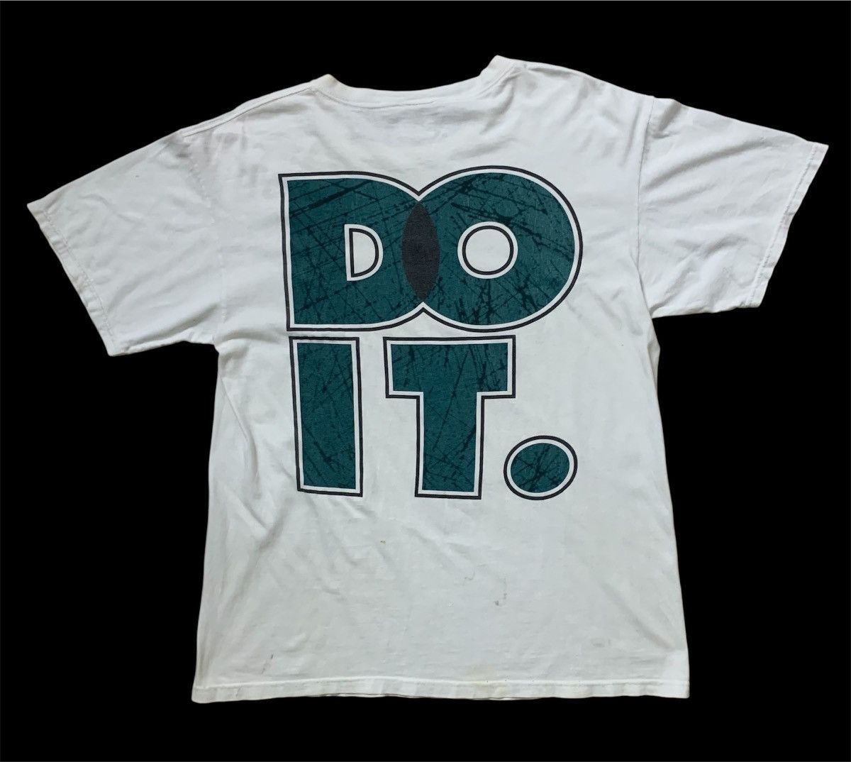 Nike × Vintage Distressed Dirty Vintage Nike JUST DO IT Big Spell T Shirt Size US M / EU 48-50 / 2 - 2 Thumbnail