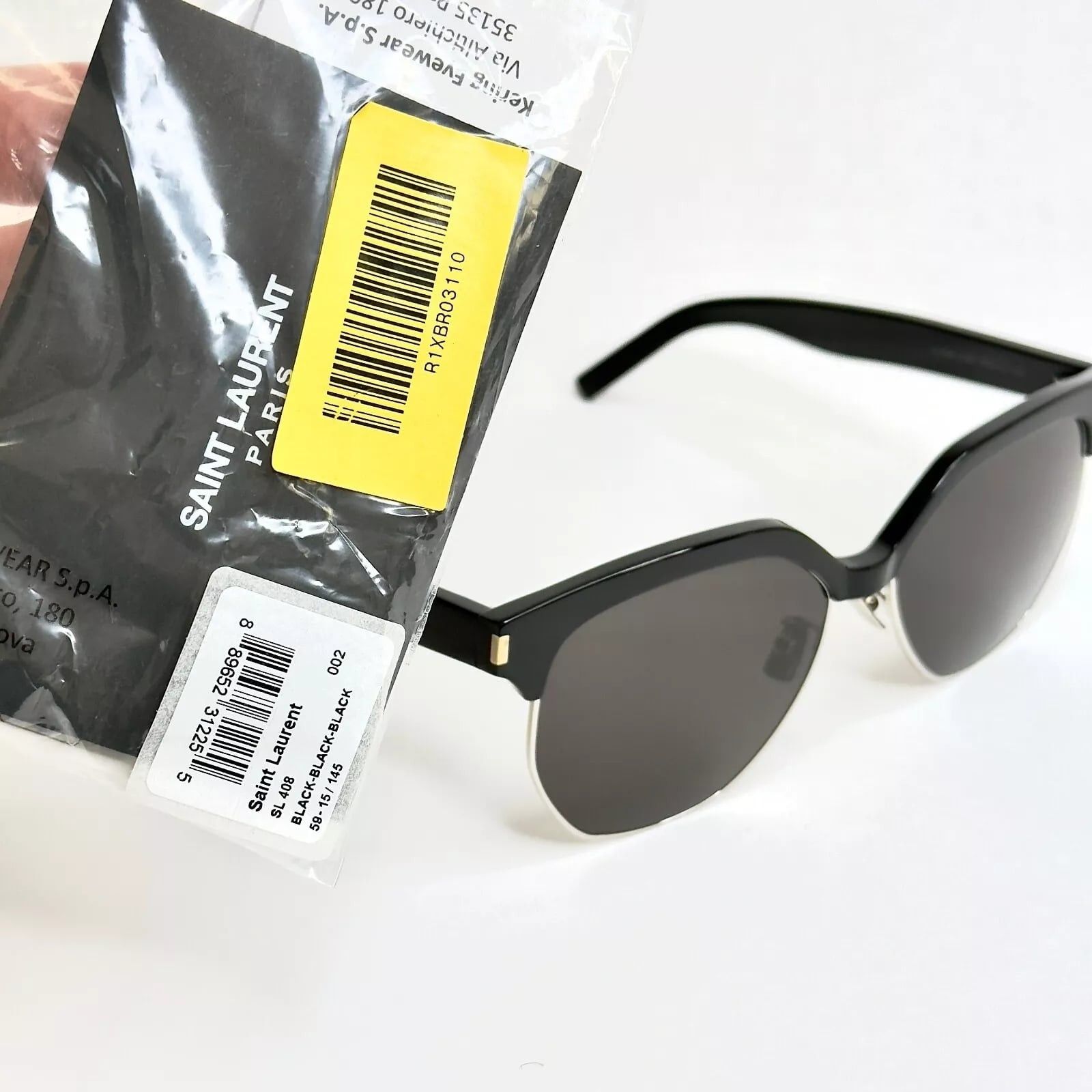 Yves Saint Laurent SAINT LAURENT 408 SL408 Black Silver Runway Sunglasses 002 Size ONE SIZE - 6 Thumbnail