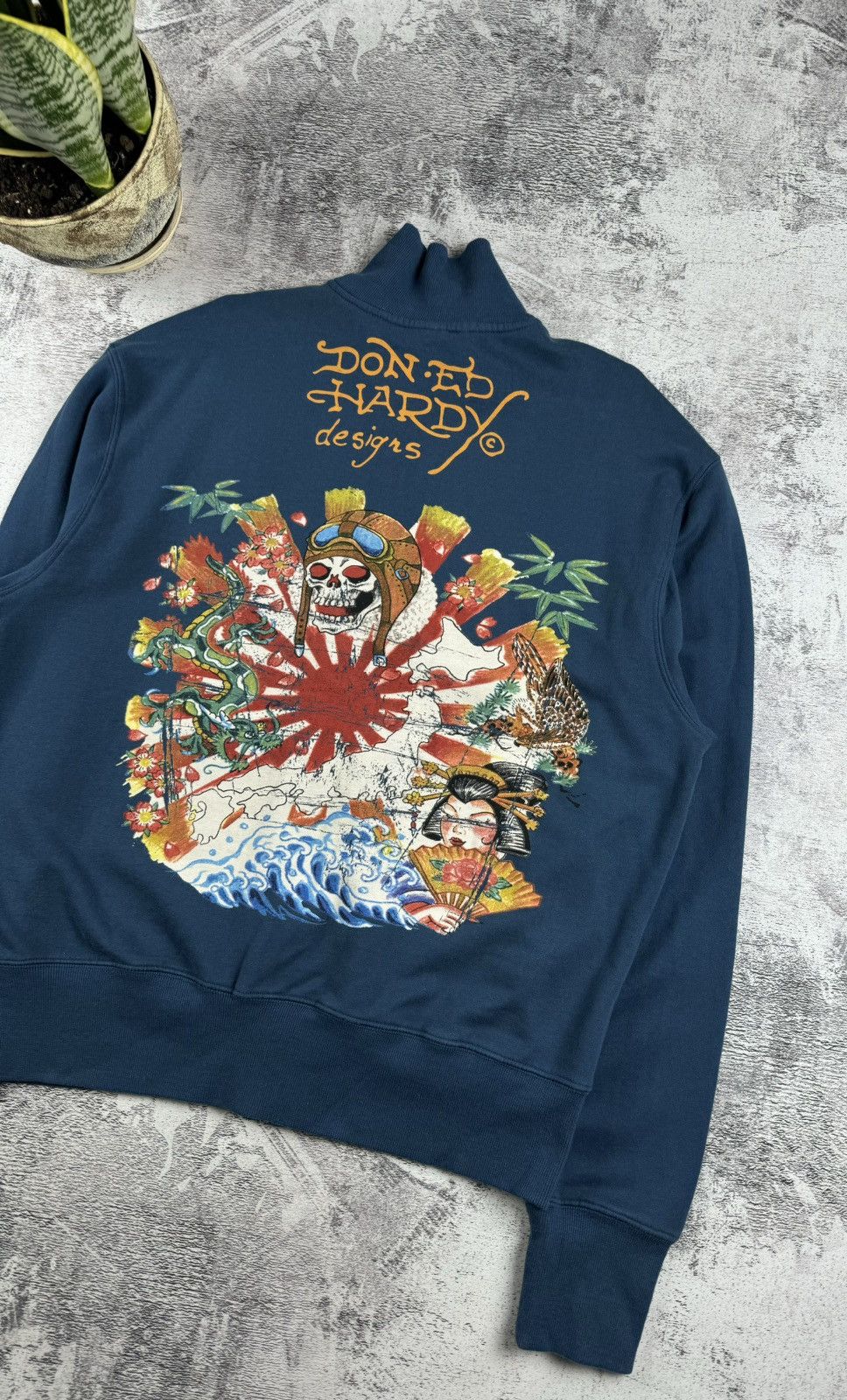 Ed Hardy Ed Hardy Y2K Sweatshirt Zip Bomber Hoodie Pullovover Size US XL / EU 56 / 4 - 4 Thumbnail