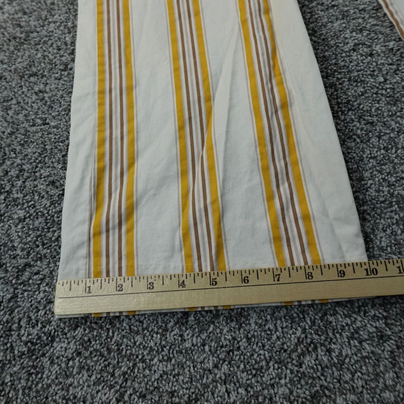 Abercrombie & Fitch Abercrombie & Fitch Pants Womens XS White Yellow Striped Pull On Wide Leg High Rise Baggy Size 40" / US 18 - 3 Thumbnail