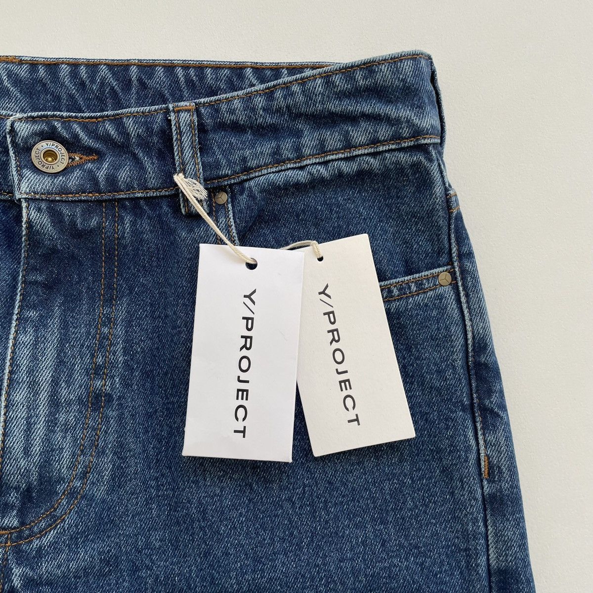 Y/Project Triple Layer Washed Blue Denim Jeans Size US 32 / EU 48 - 7 Thumbnail