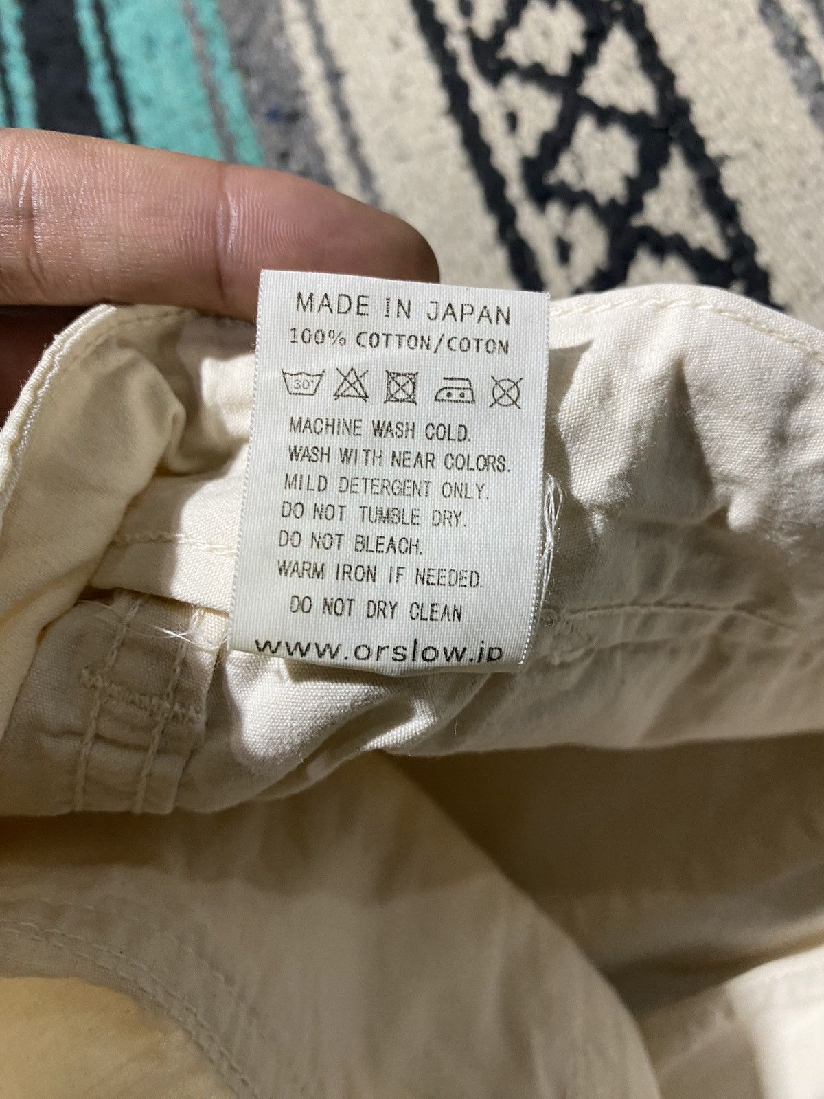 Orslow 2000s Orslow - Reguler Fit Fatigue Pants White Cotton Size US 35 - 8 Thumbnail