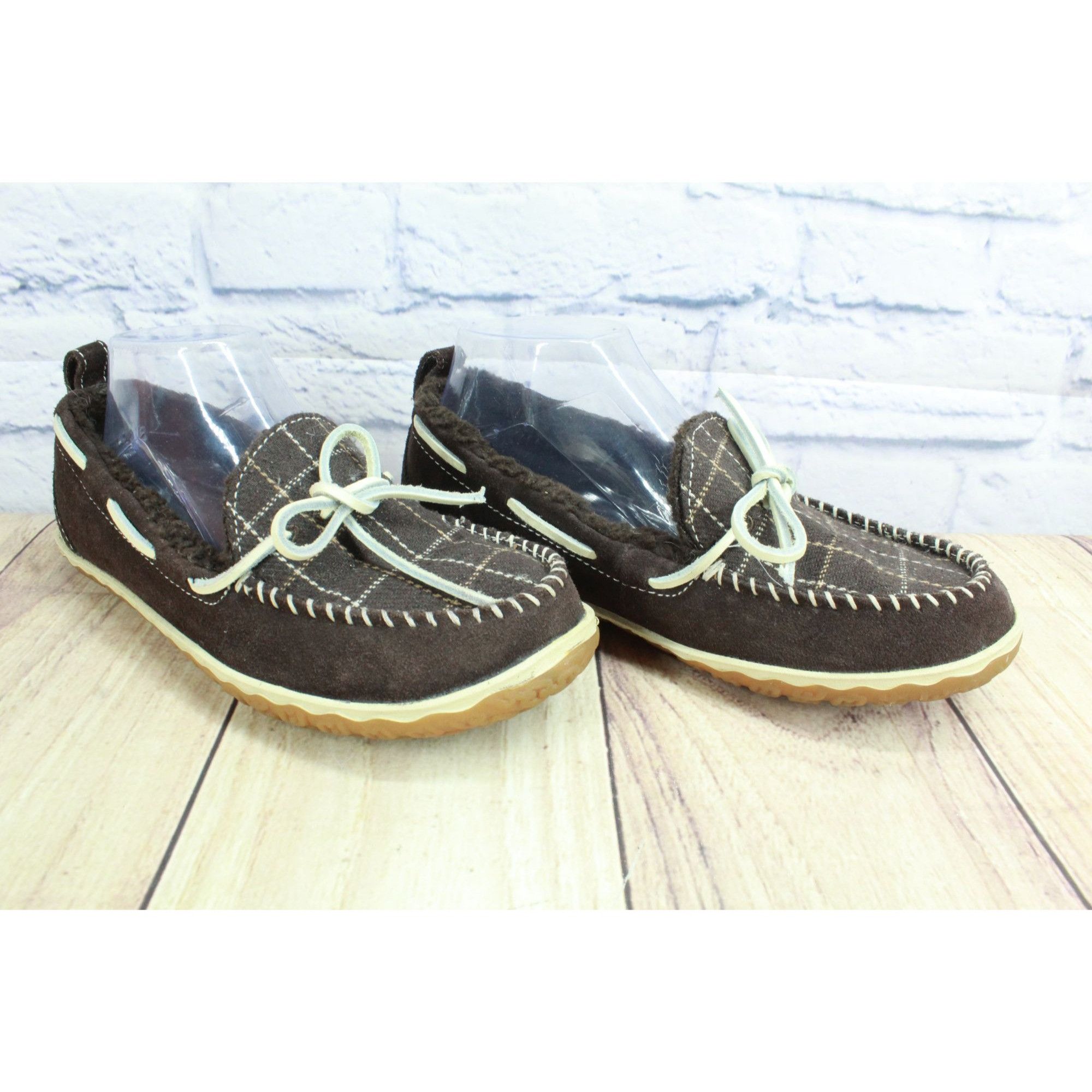 L.L. Bean LL Bean Women's Plaid-Lined Moccasin Slippers Size US 8 / IT 38 - 3 Thumbnail