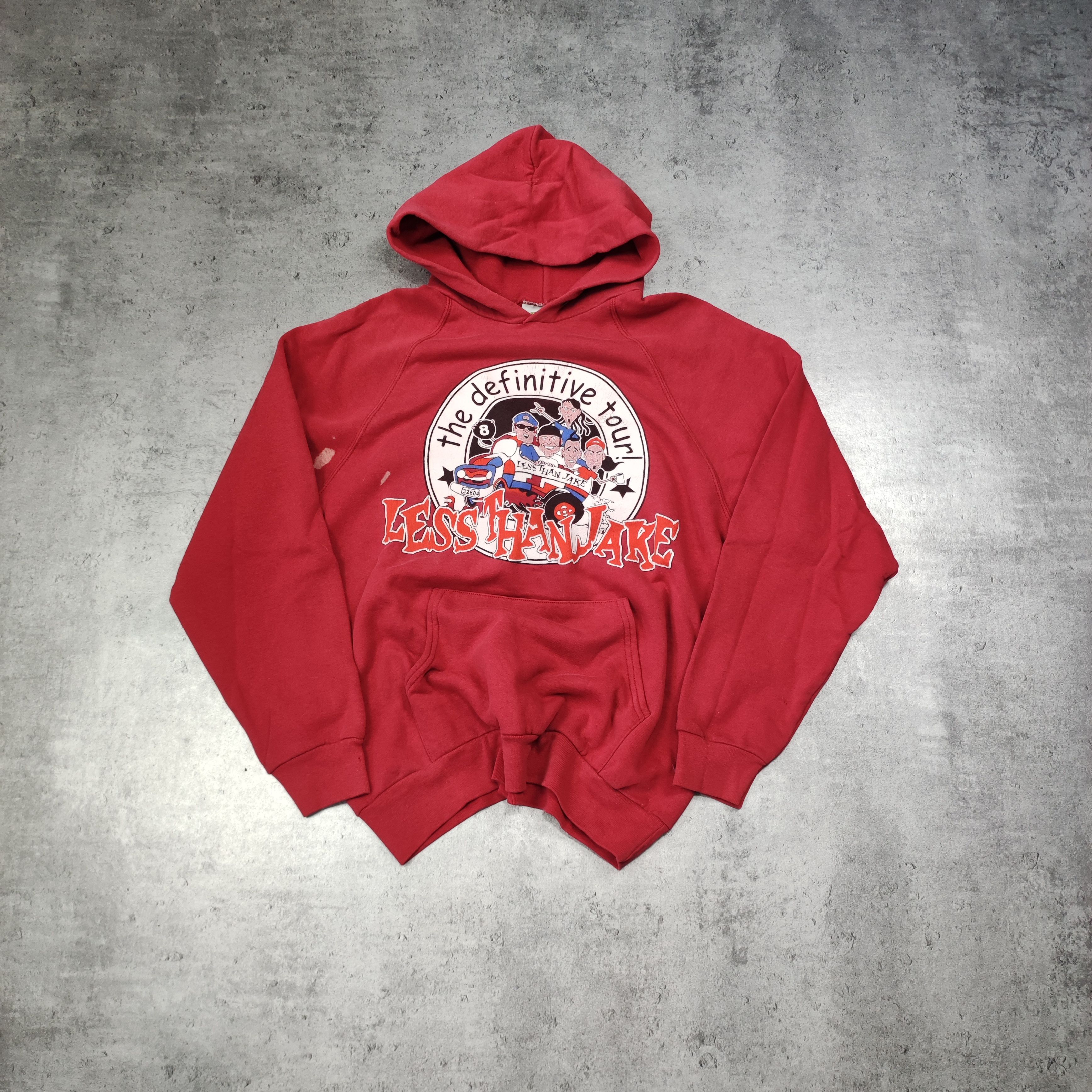 Vintage RARE 90s Less Than Jake Merch Promo Red Hoodie